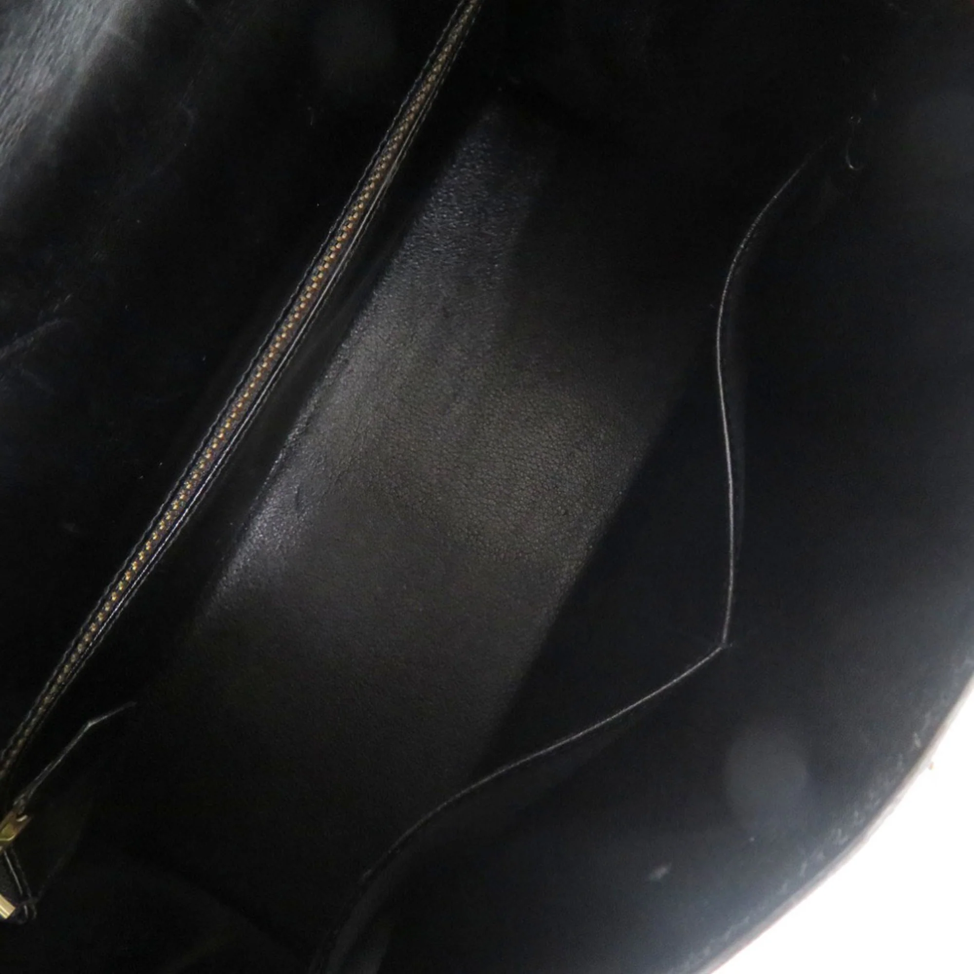 Kelly Handbag Black Box Calf with Gold Hardware 32 - Image 6