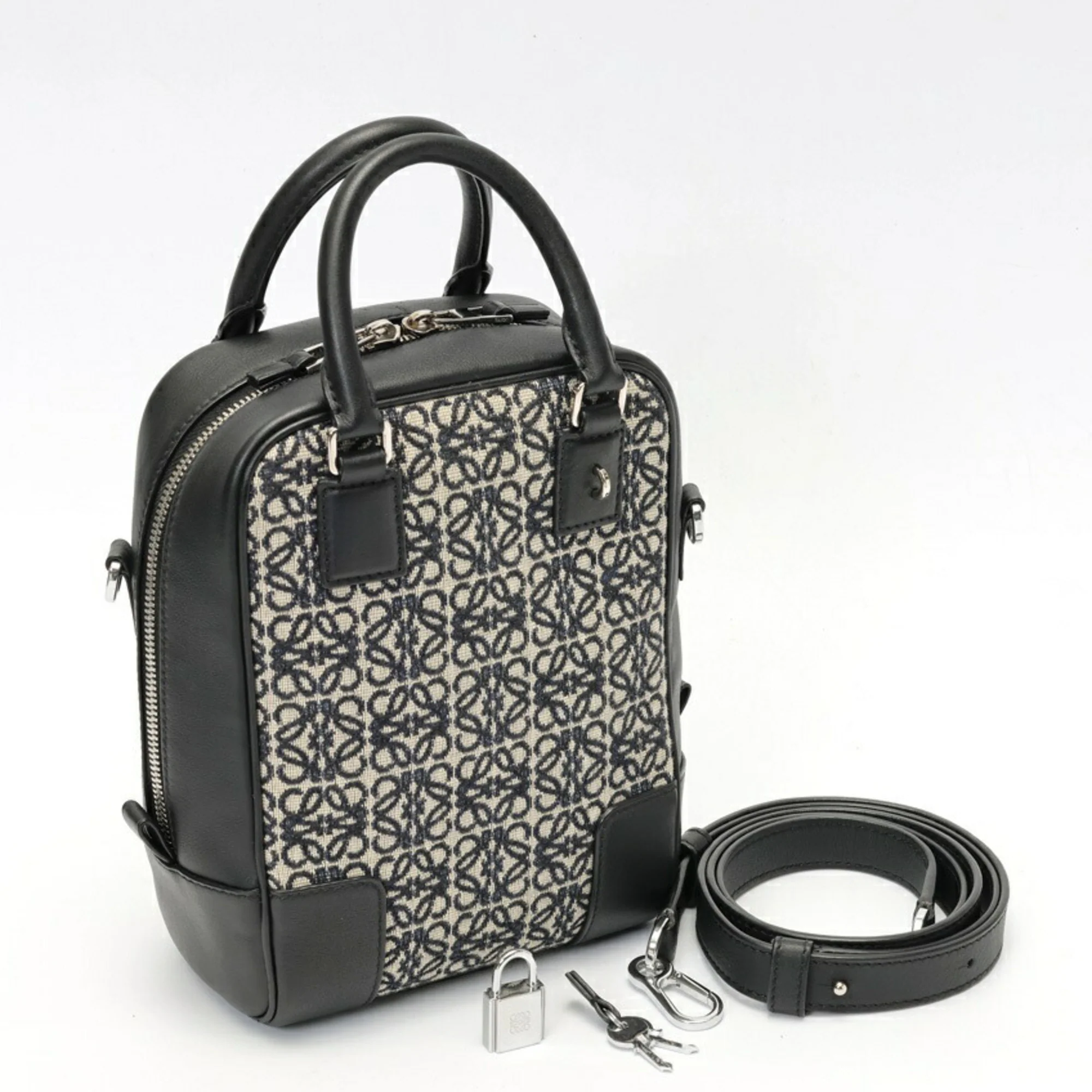 Amazona Bag Leather and Jacquard Canvas 28 - Image 8