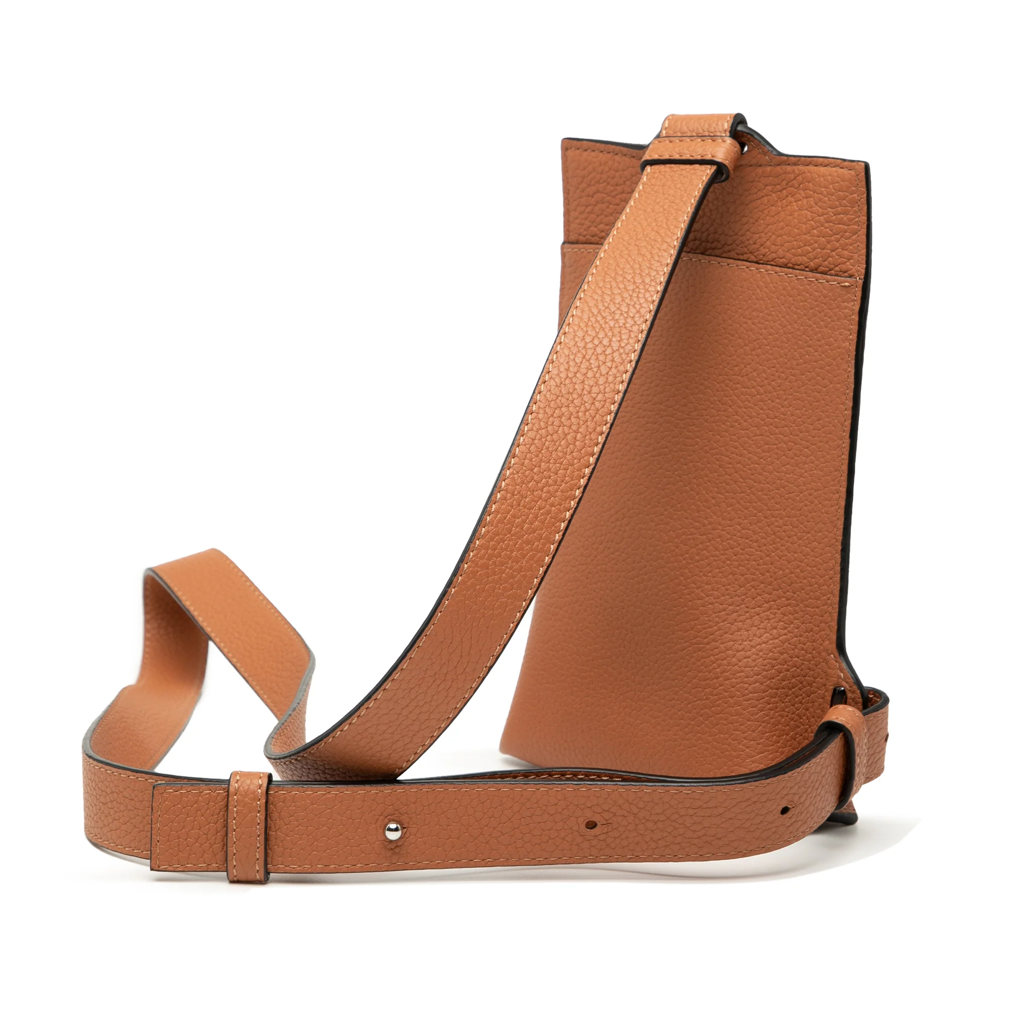 Vertical T Pocket Body Bag Leather - Image 2