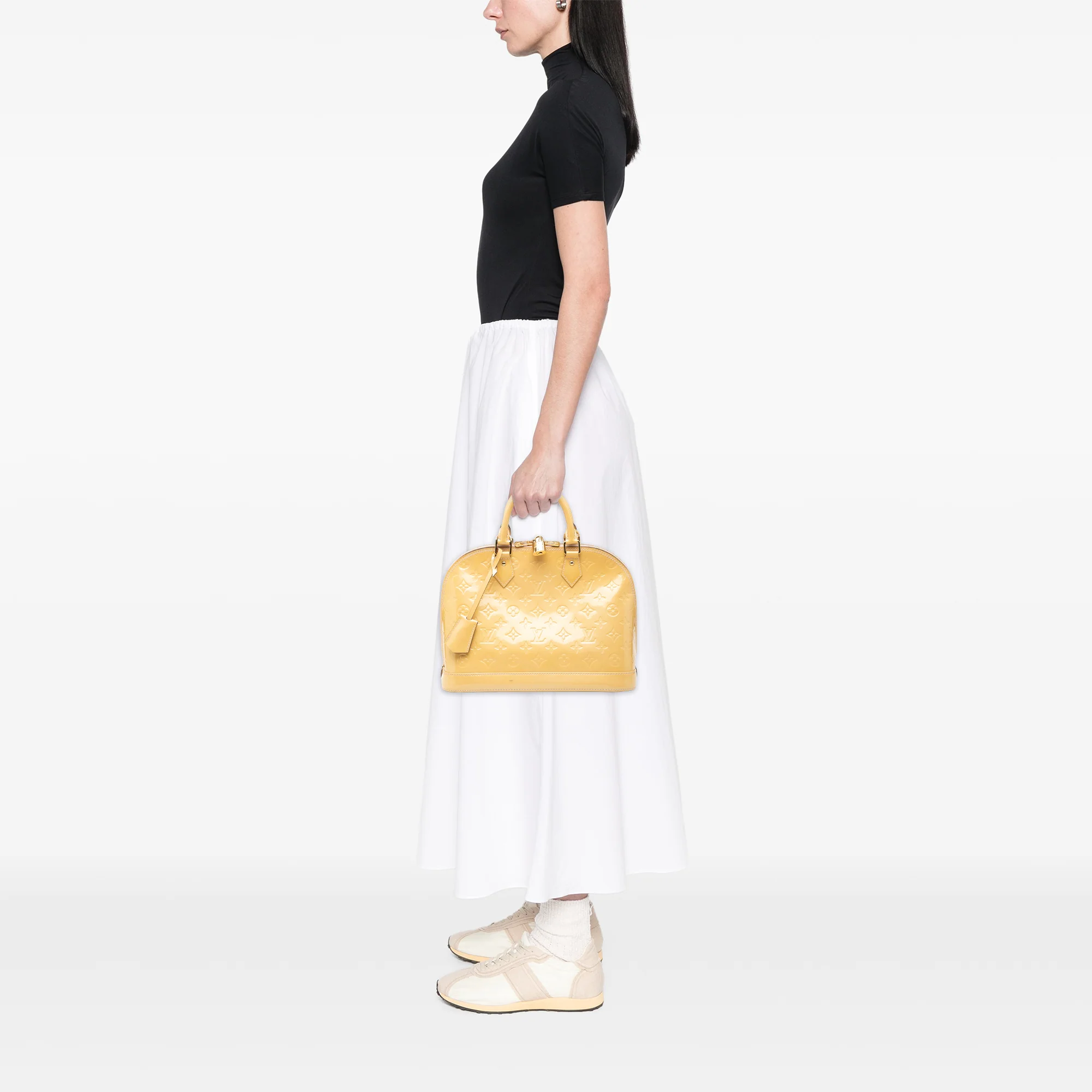 Alma Handbag Monogram Vernis PM - Image 7