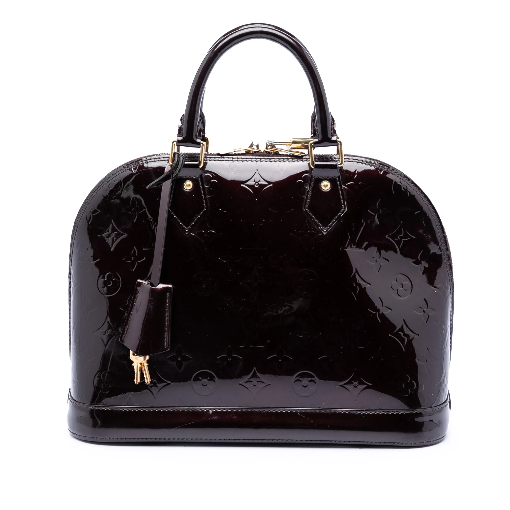 Alma Handbag Monogram Vernis PM