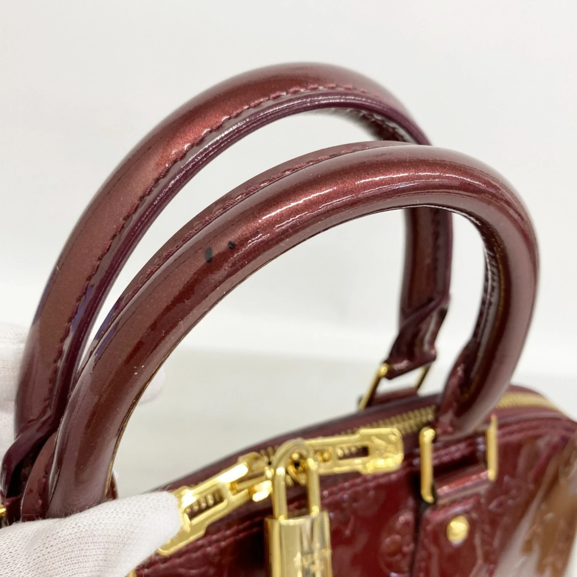 Alma Handbag Monogram Vernis PM - Image 8