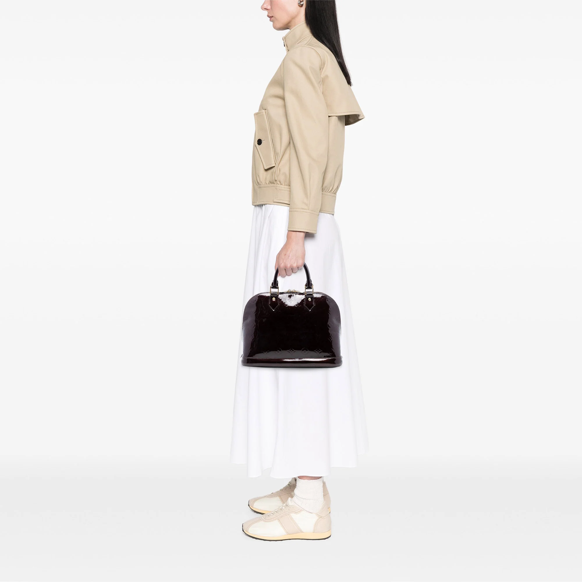 Alma Handbag Monogram Vernis PM - Image 7