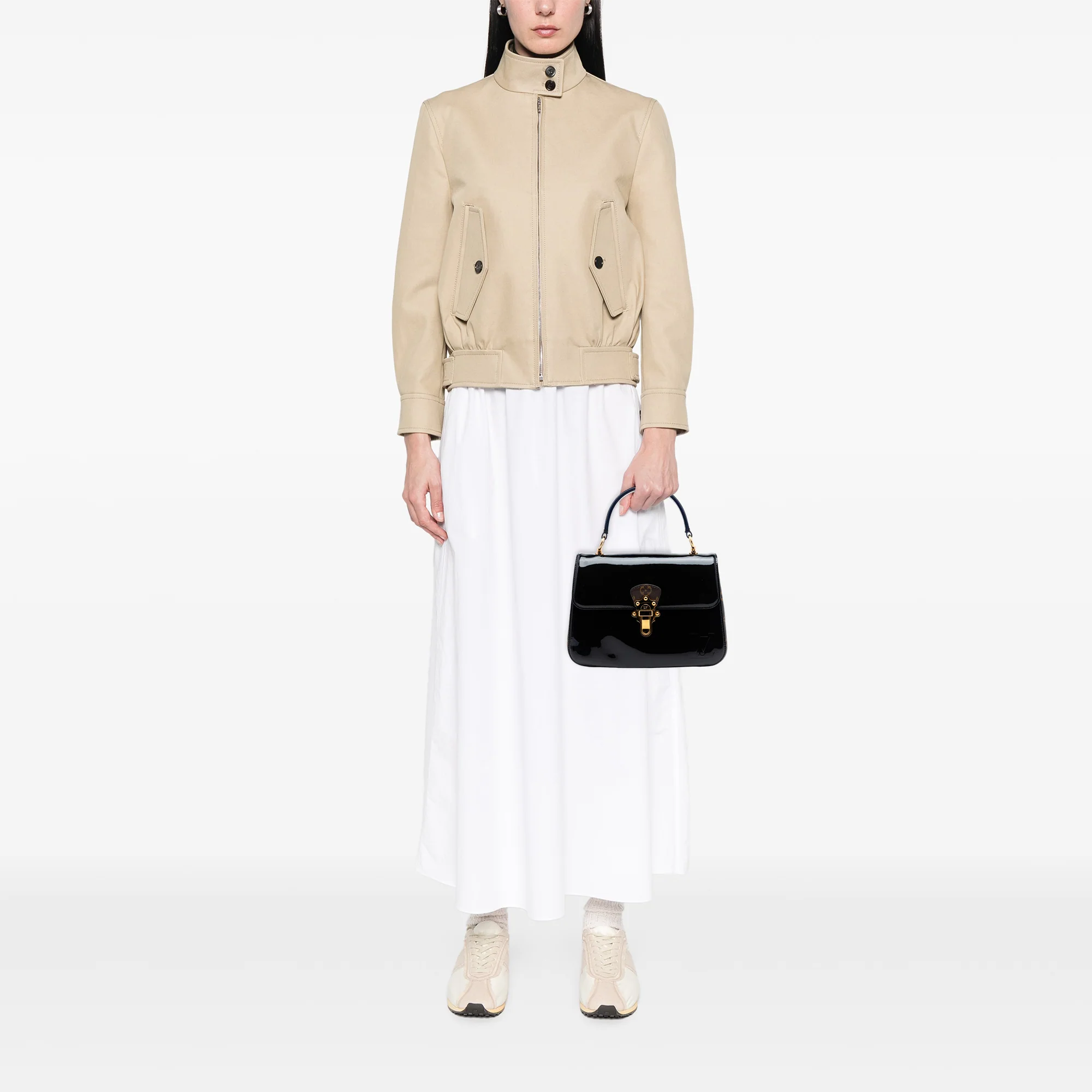 Cherrywood Handbag Vernis with Monogram Canvas PM - Image 7