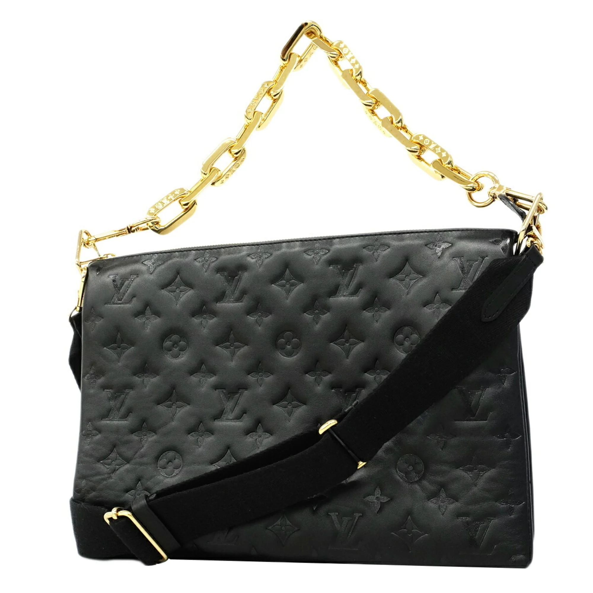 Coussin Bag Monogram Embossed Lambskin MM