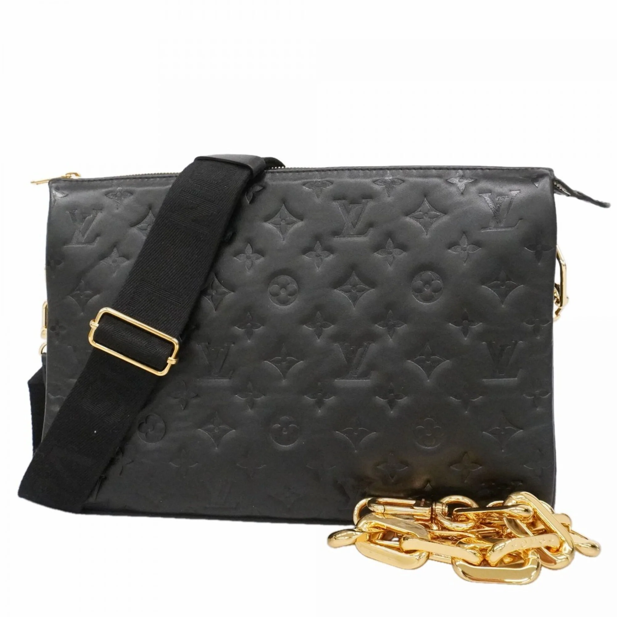 Coussin Bag Monogram Embossed Lambskin MM