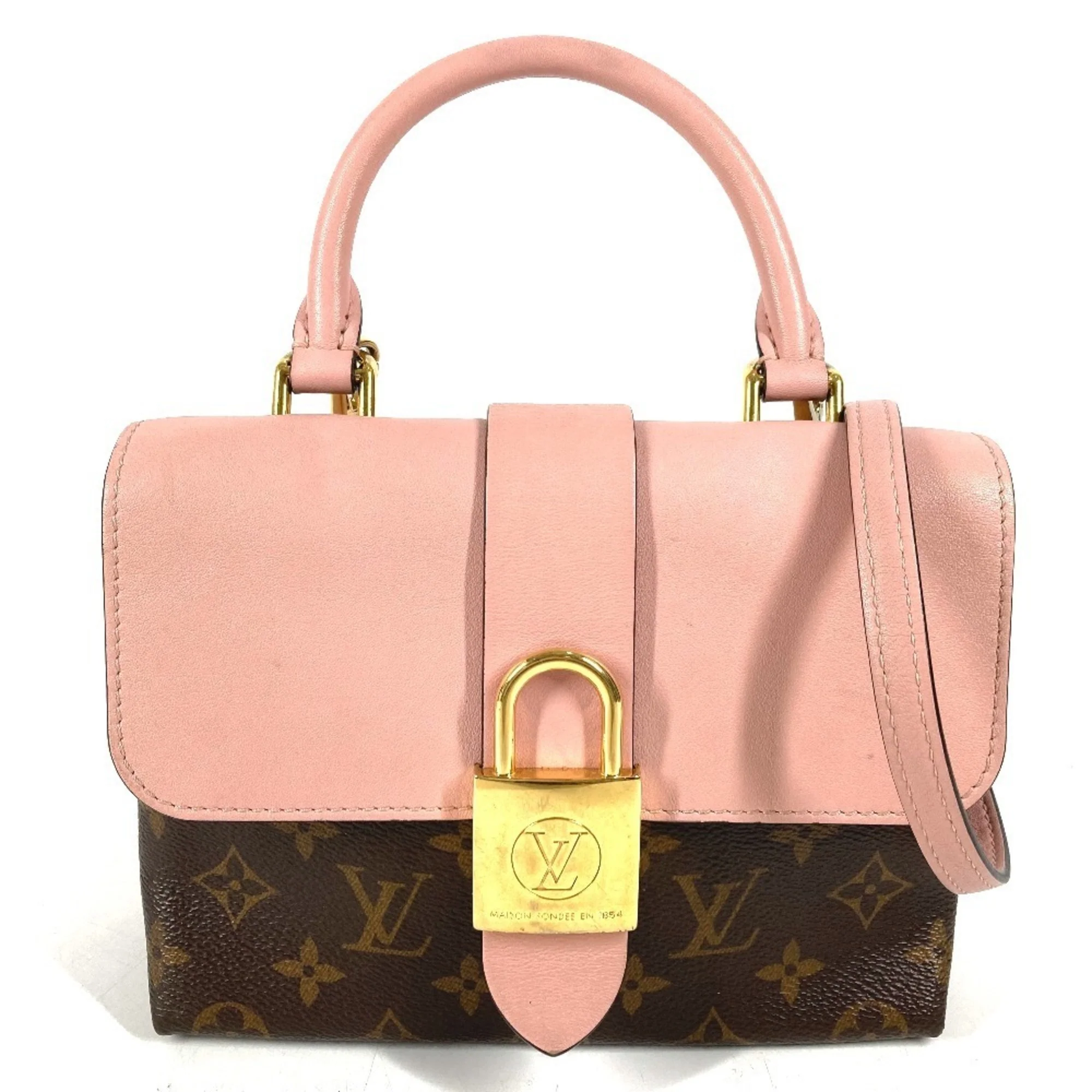 Locky Handbag Monogram Canvas with Leather BB