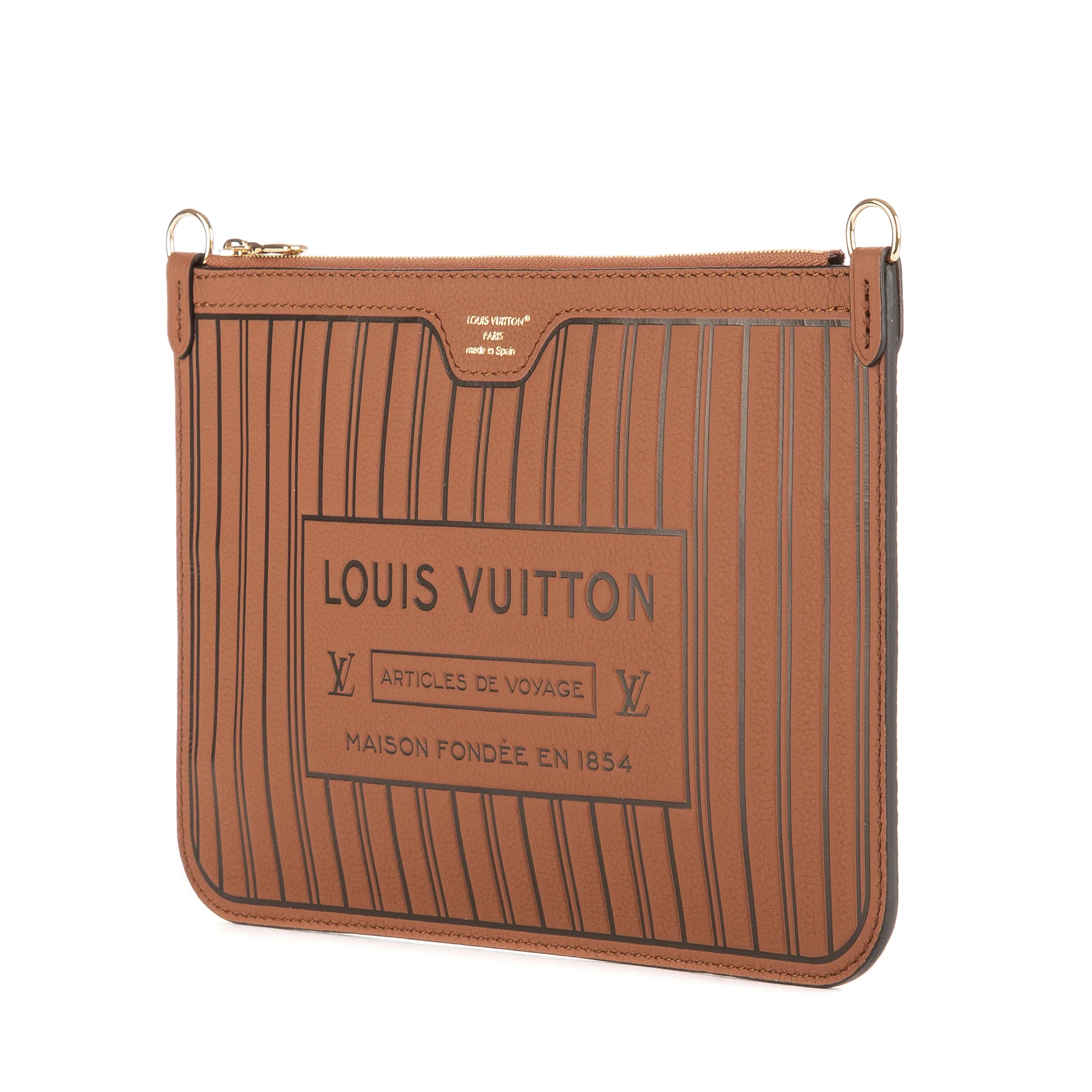 Neverfull Pochette Inside Out Embossed Leather Large - Image 2
