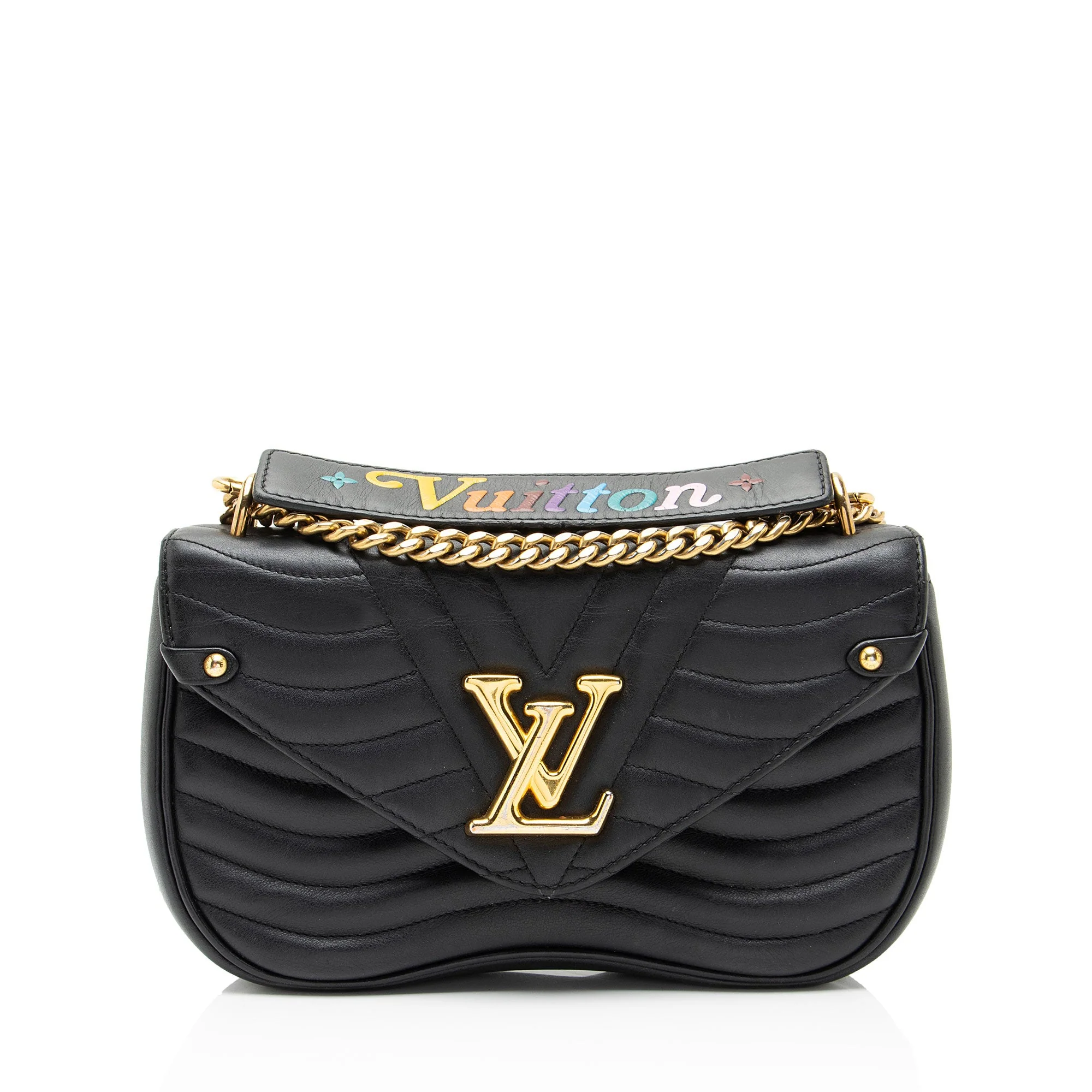 New Wave Chain Bag Quilted Leather MM