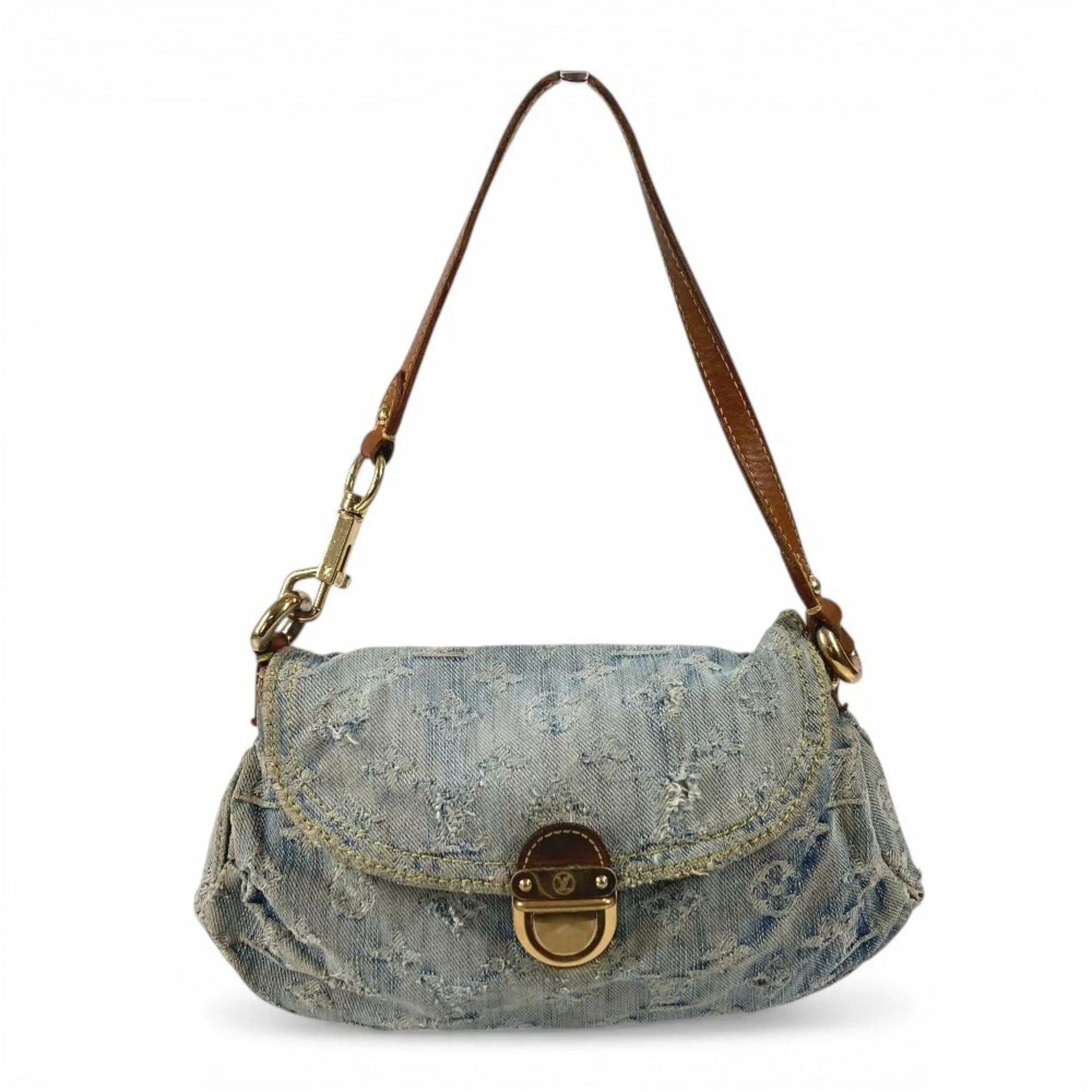 Pleaty Handbag Denim Mini