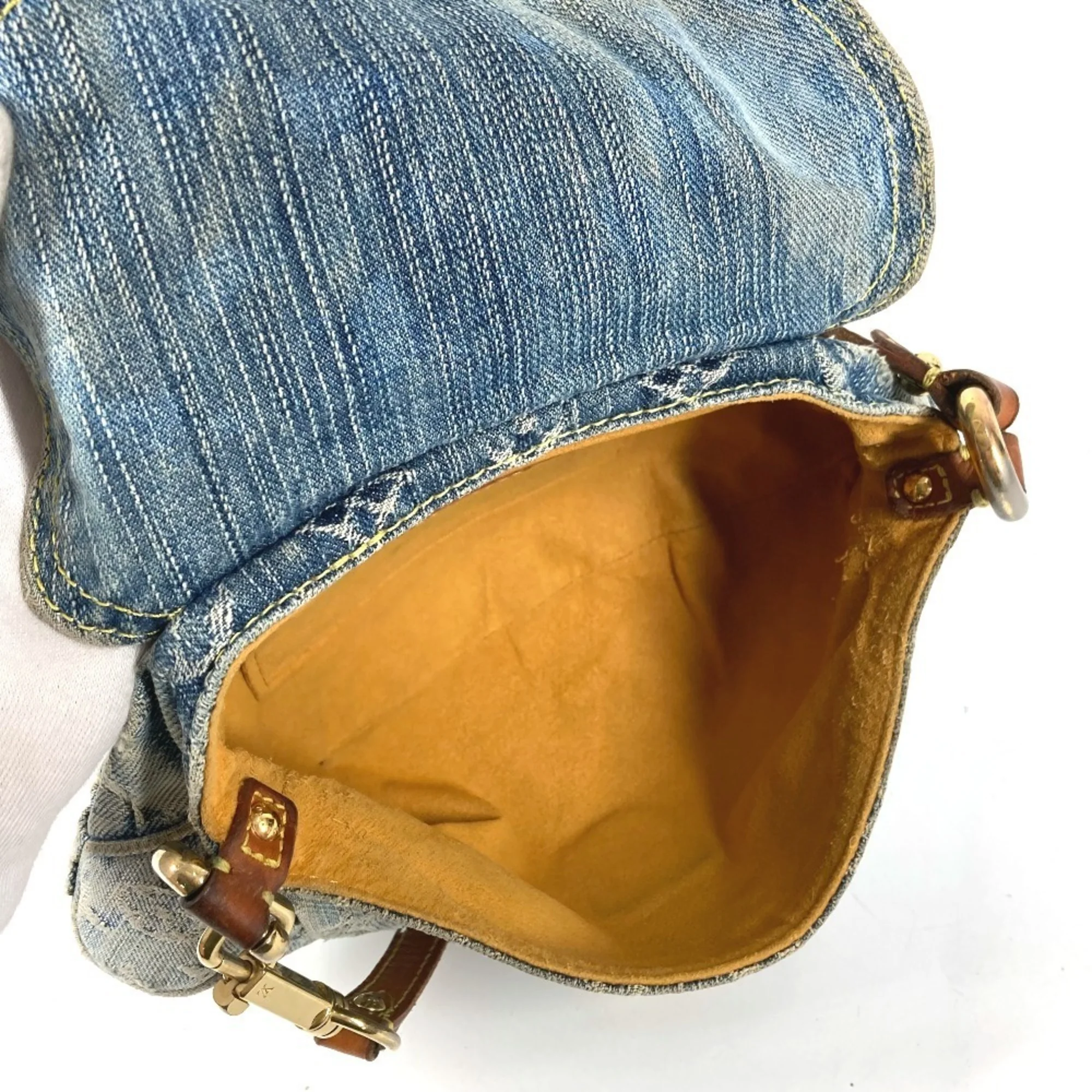 Pleaty Handbag Denim Mini - Image 9