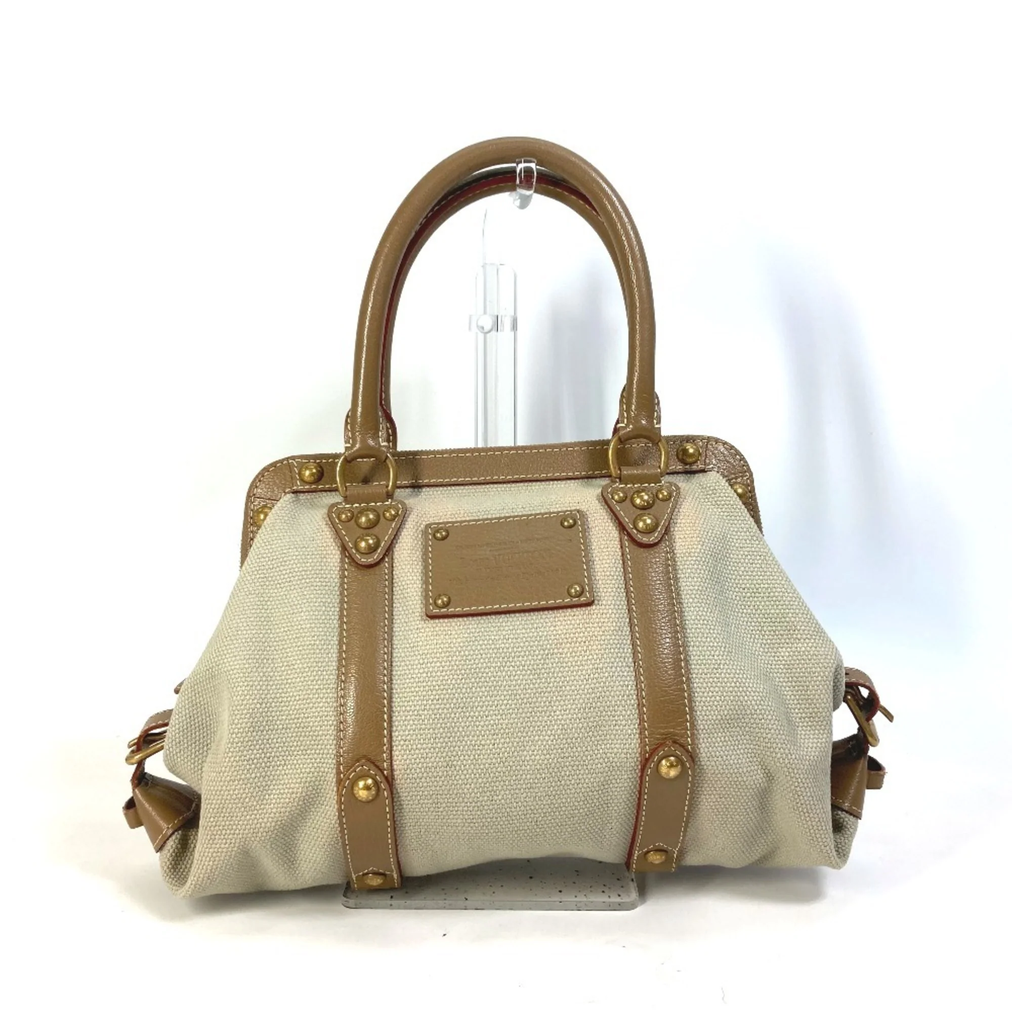 Sac De Nuit Trianon Handbag Toile and Leather GM