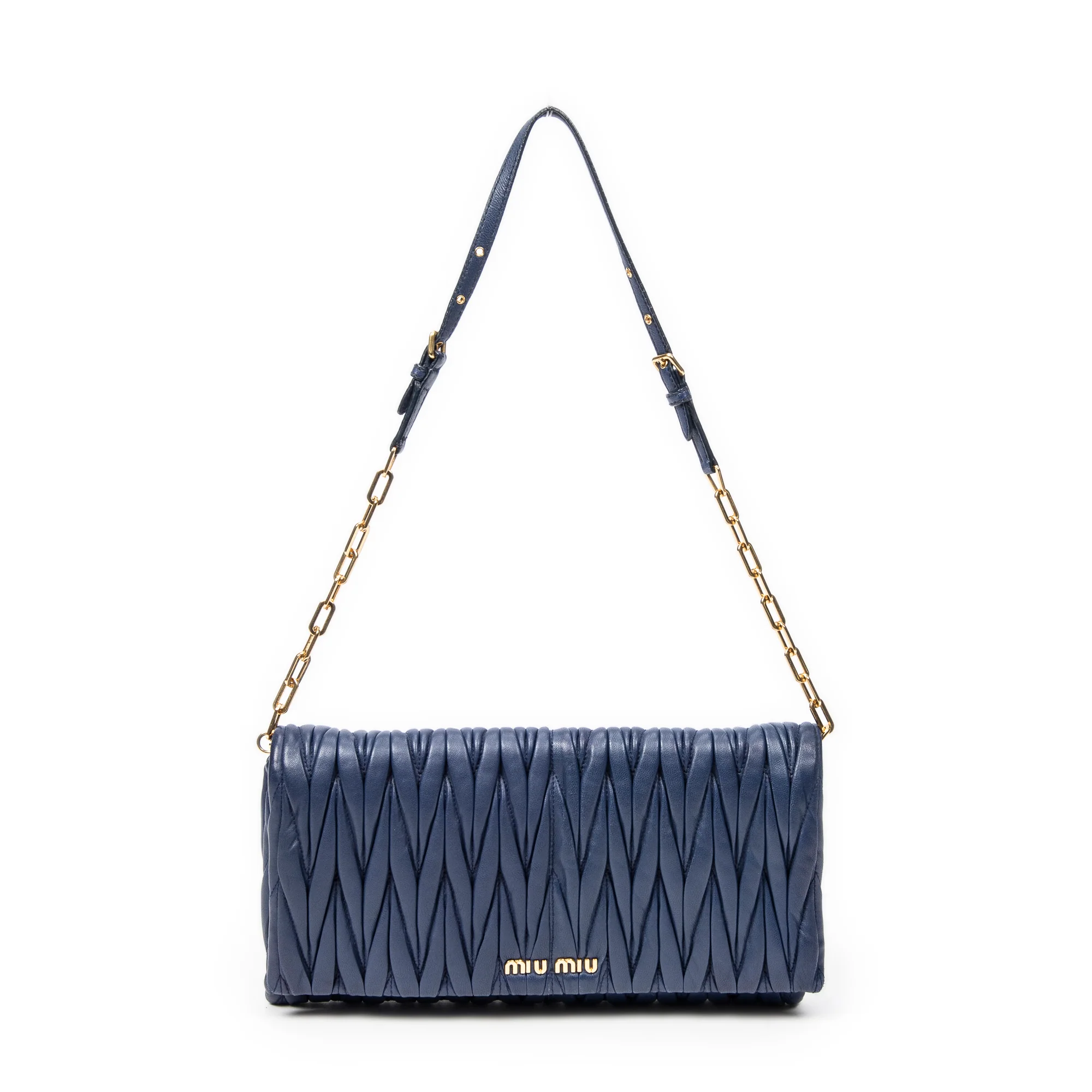 Flap Crossbody Bag Matelasse Leather Small
