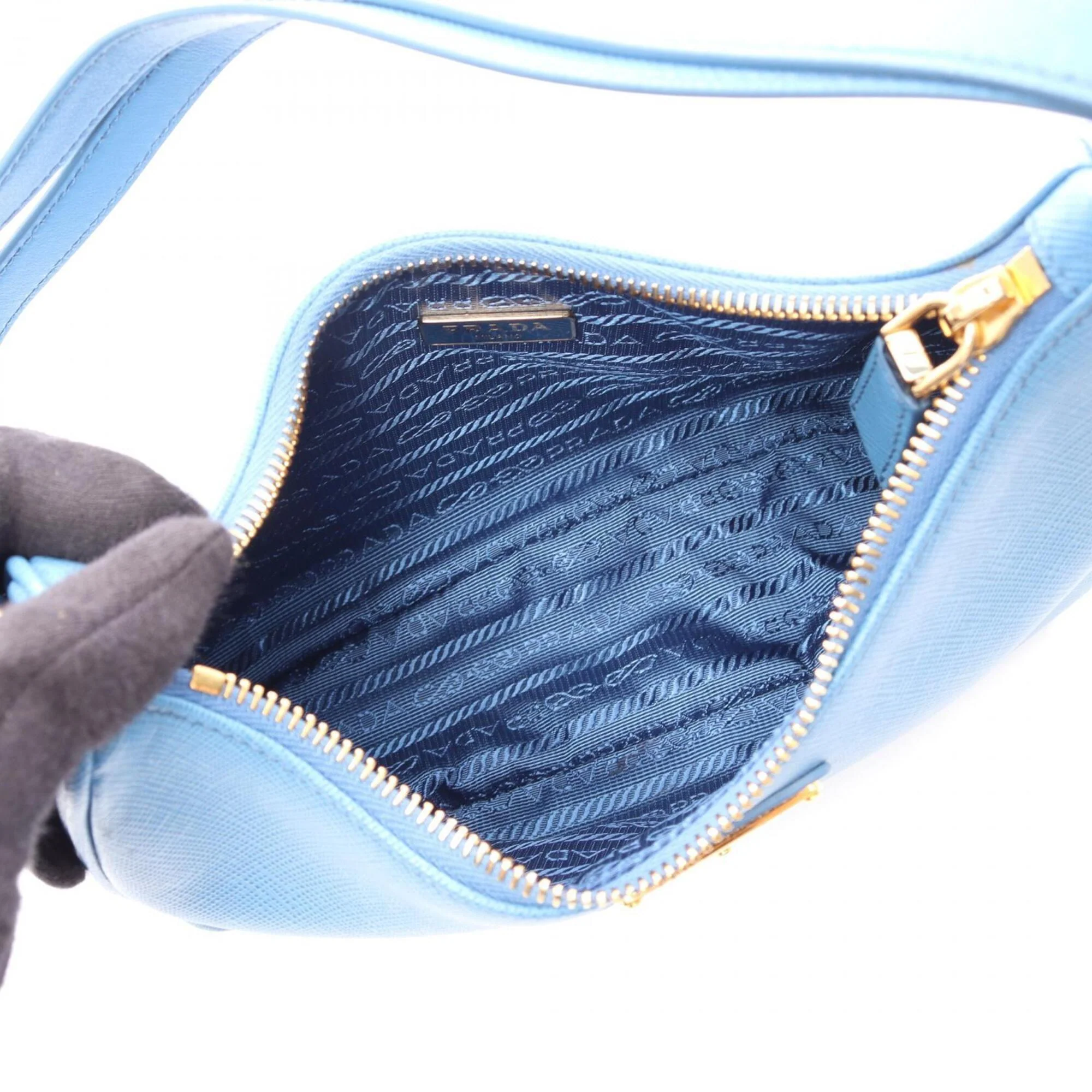 Adjustable Handle Zip Hobo Saffiano Leather Mini - Image 3
