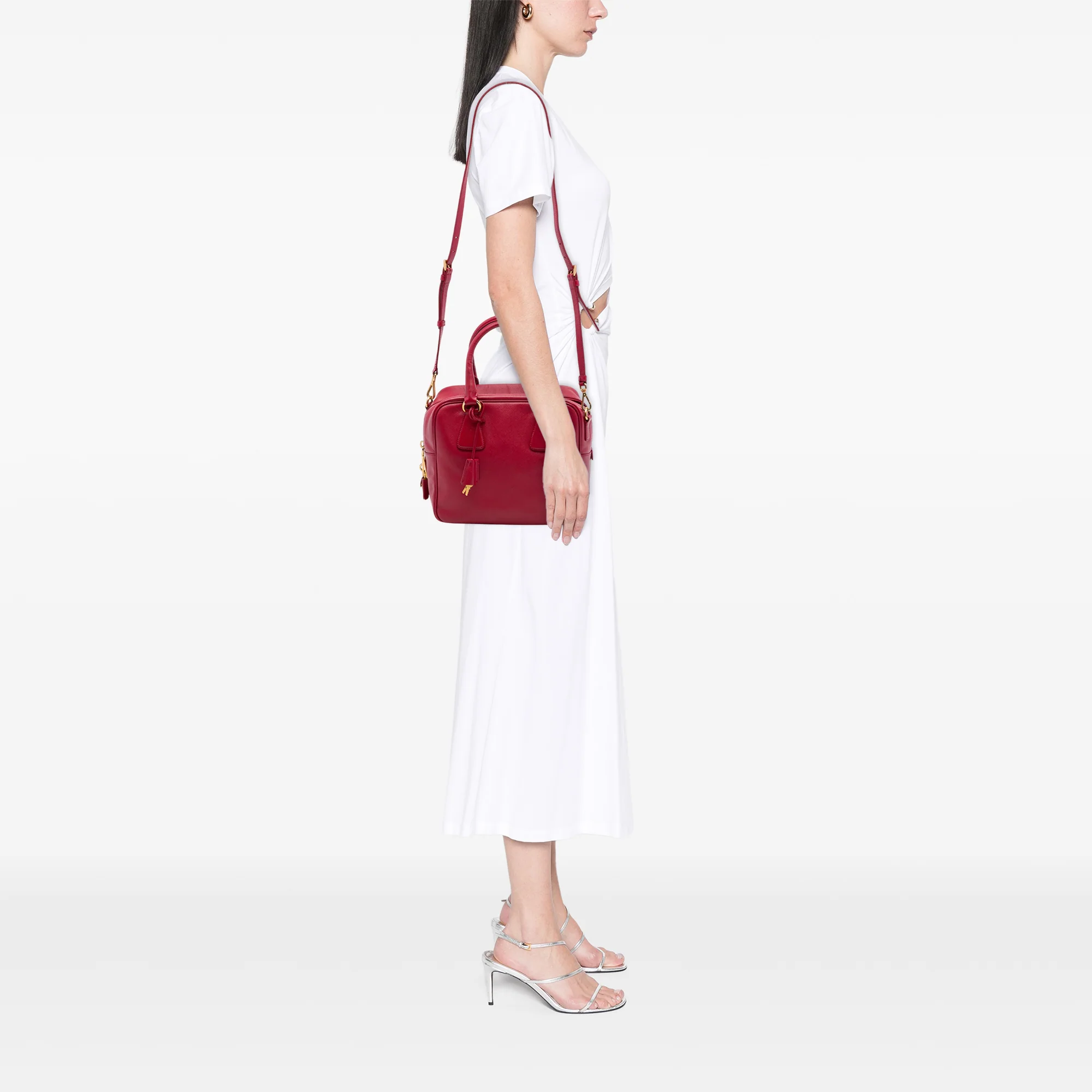 Convertible Bauletto Bag Saffiano Leather Medium - Image 6