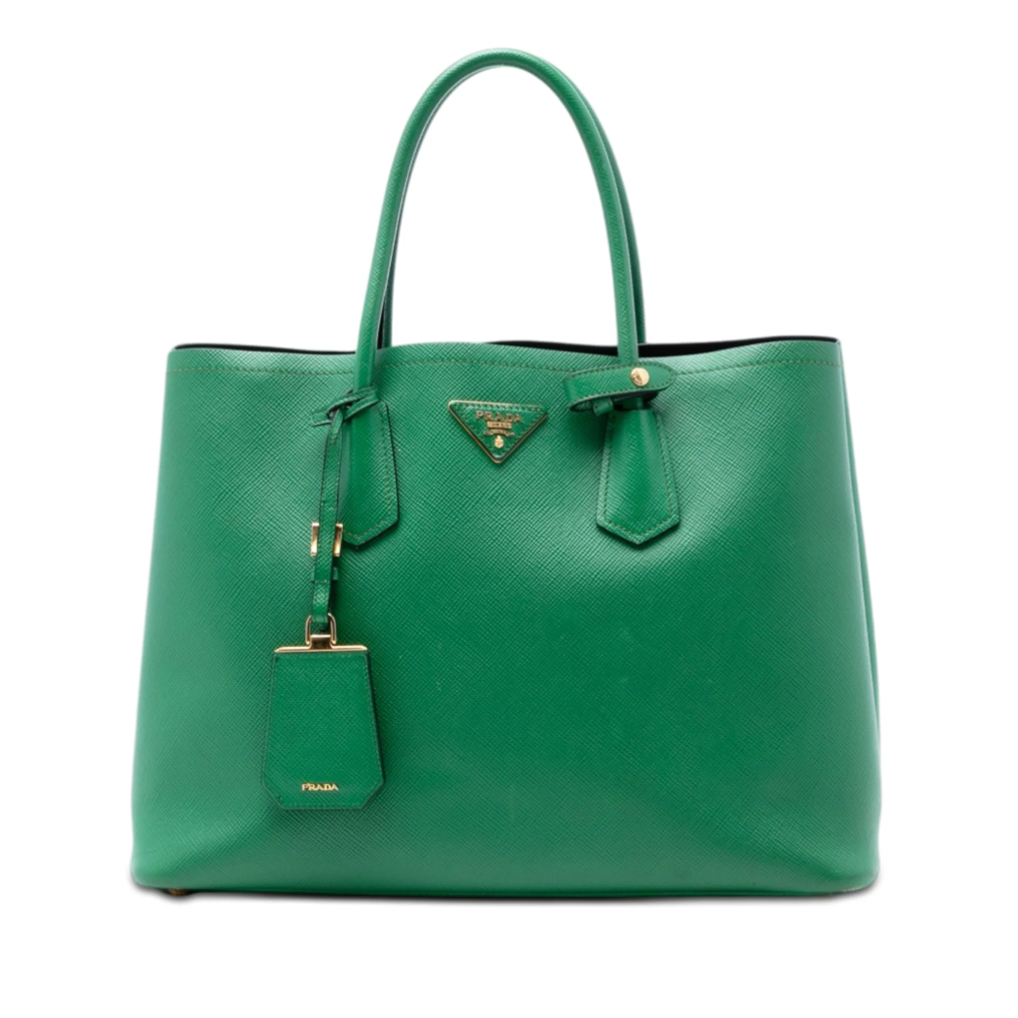 Cuir Double Tote Saffiano Leather Medium