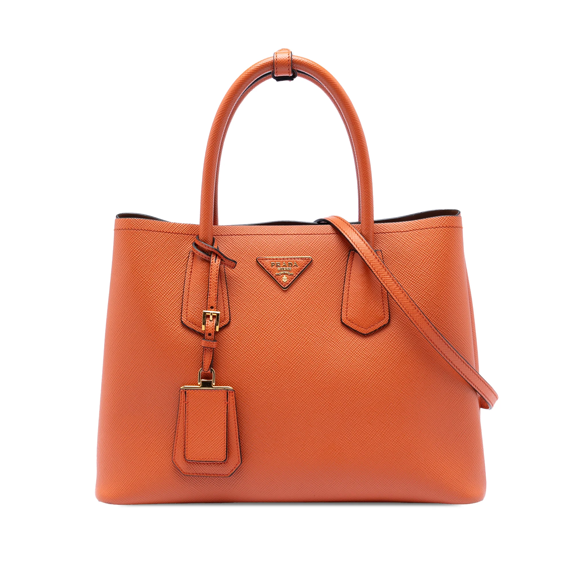 Cuir Double Tote Saffiano Leather Medium