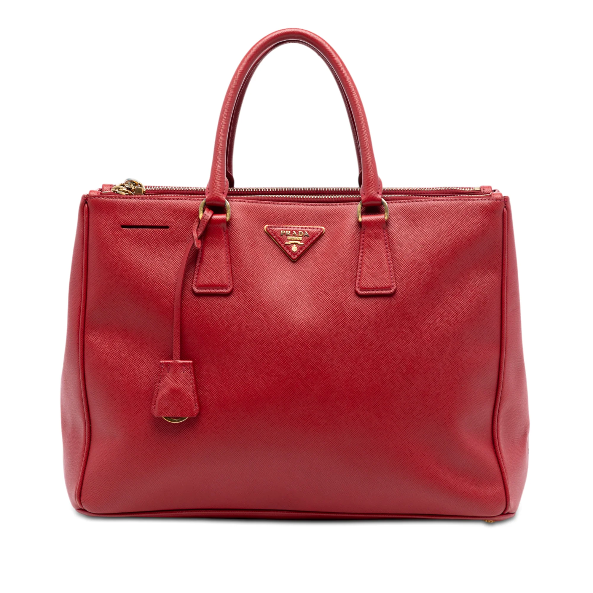 Double Zip Lux Tote Saffiano Leather Large