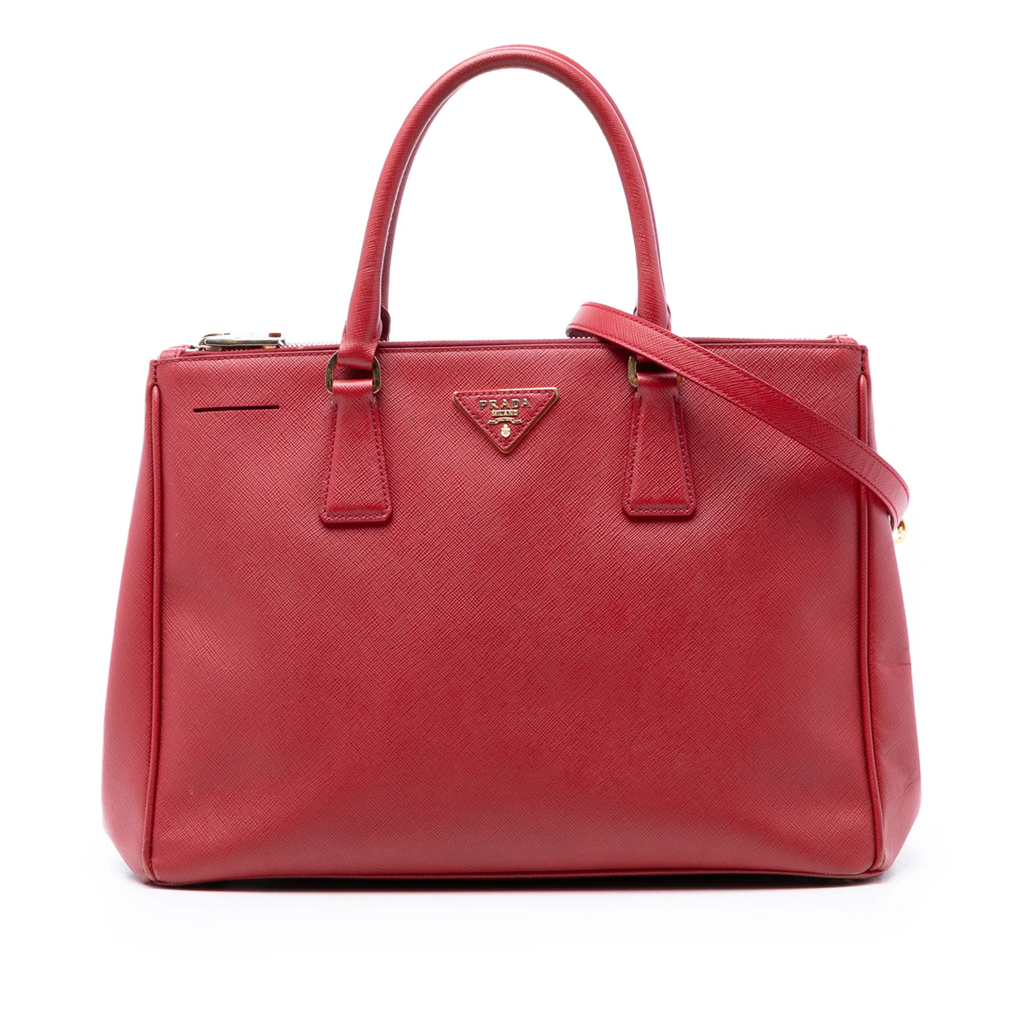 Double Zip Lux Tote Saffiano Leather Medium