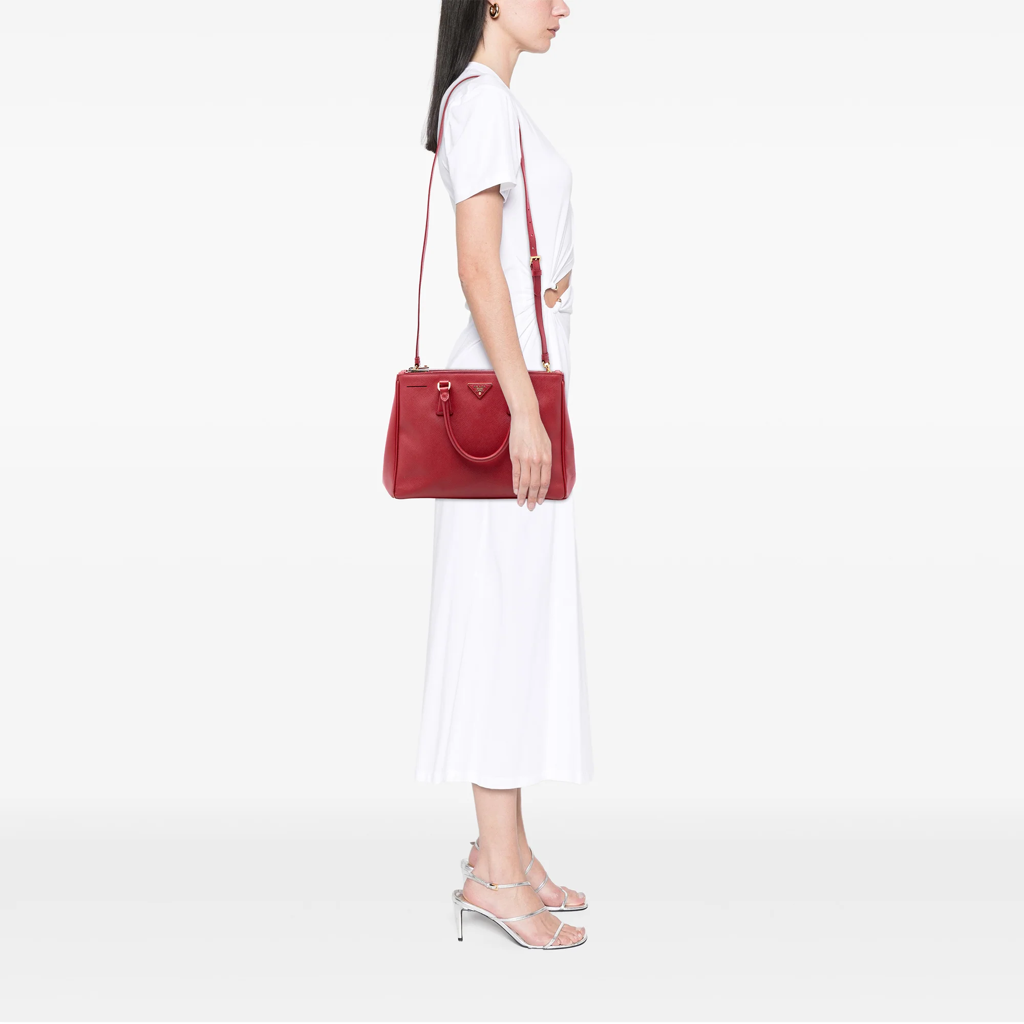 Double Zip Lux Tote Saffiano Leather Medium - Image 6