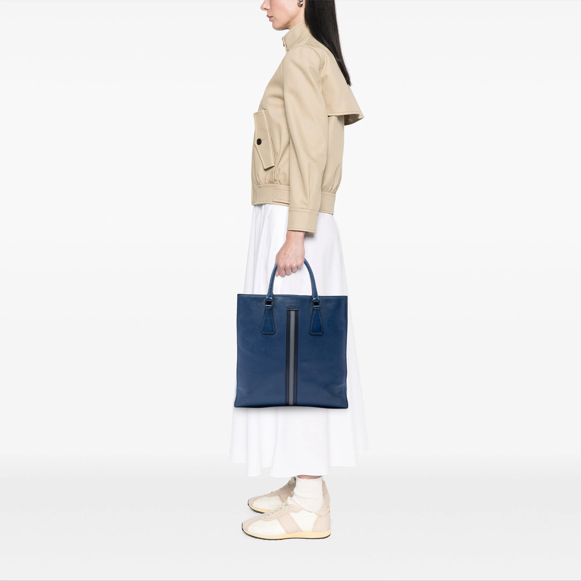 Open Tote Saffiano Leather North South - Image 6