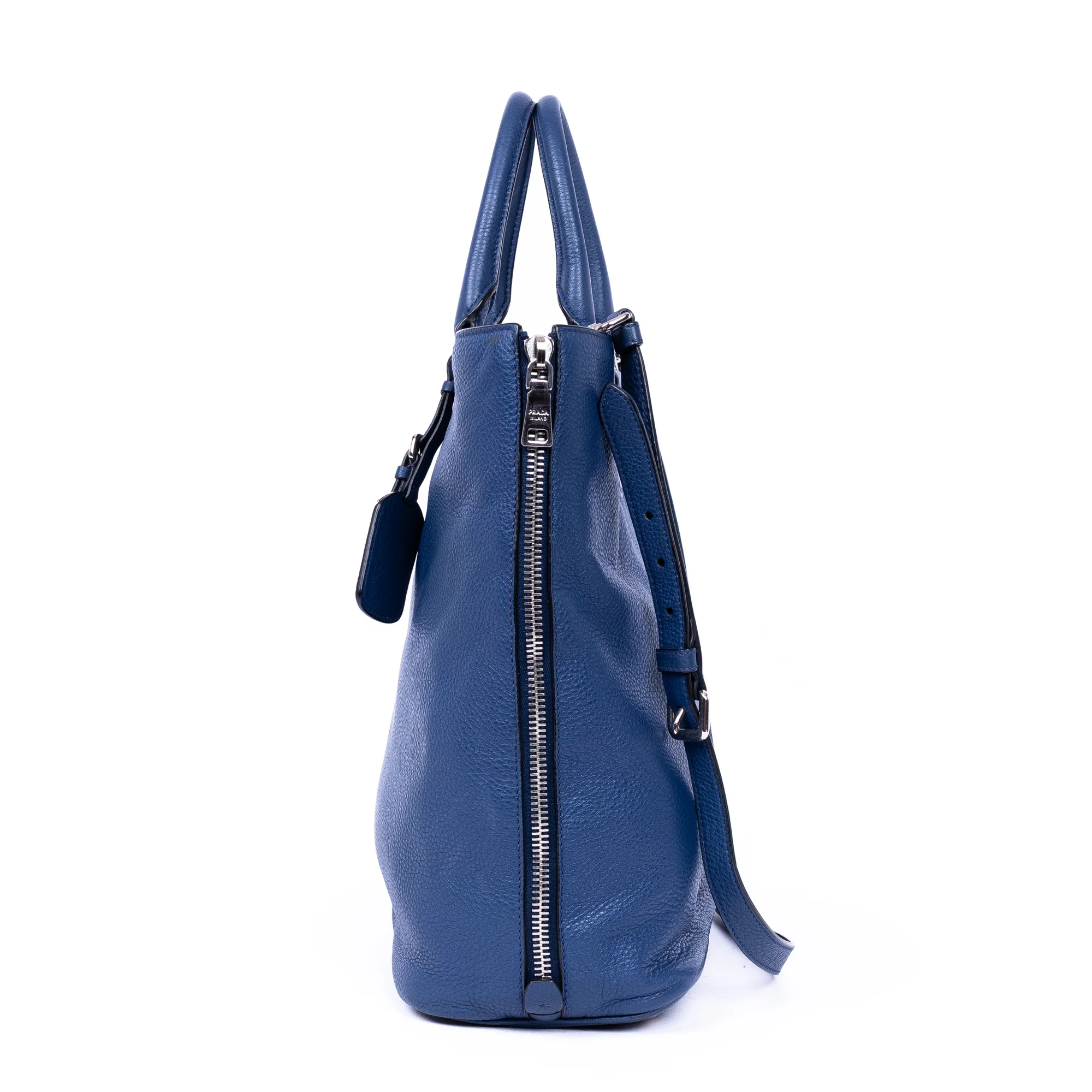 Side Zip Convertible Tote Vitello Daino Large - Image 3