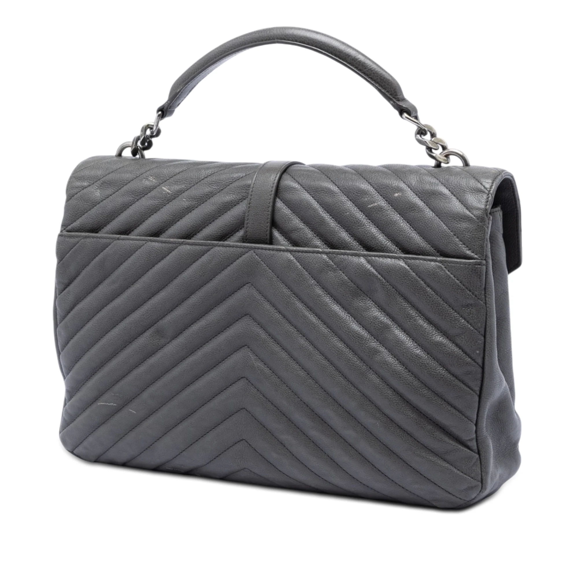 Classic Monogram College Bag Matelasse Chevron Leather Large - Image 2