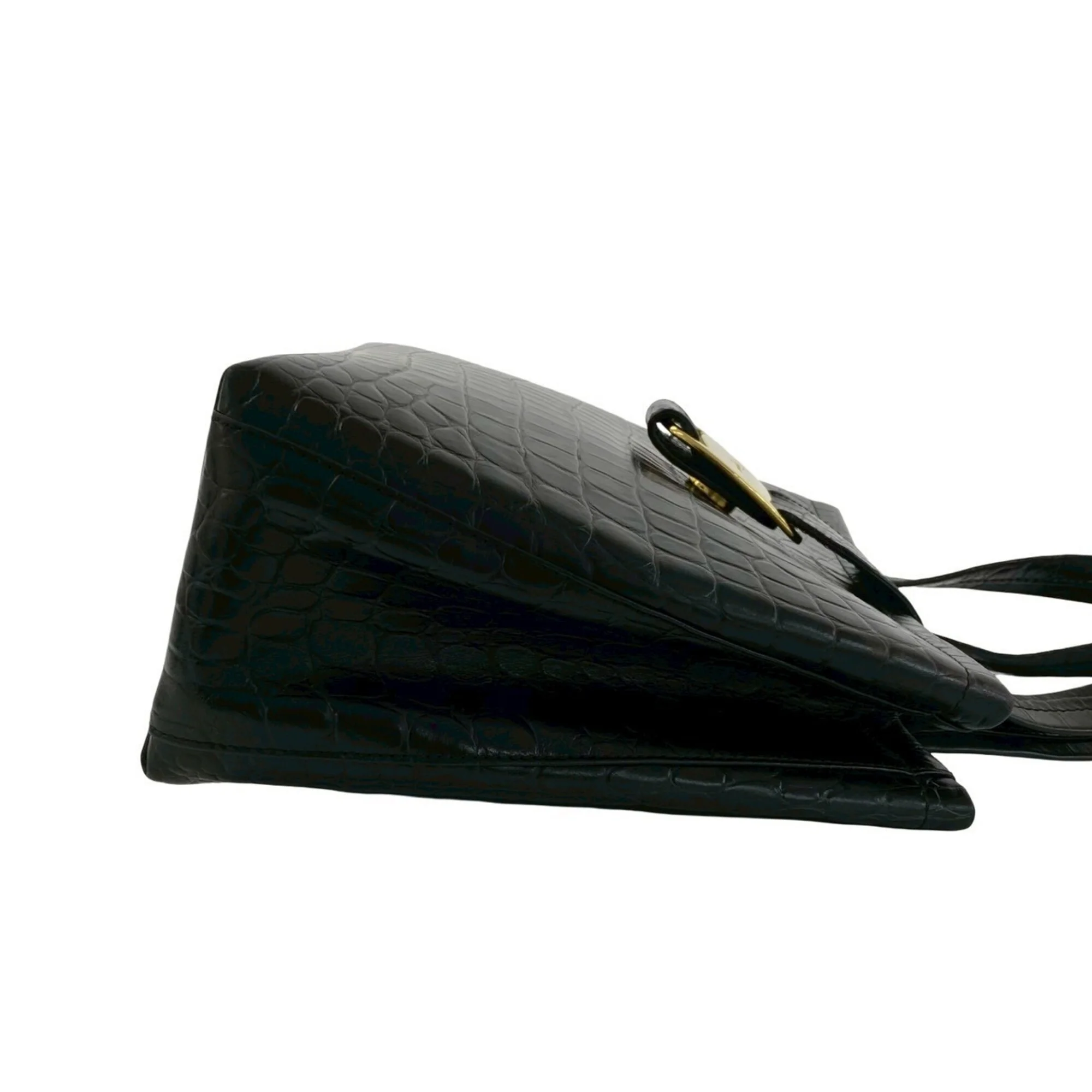 Convertible Vara Bow Tote Crocodile Embossed Leather Small - Image 6