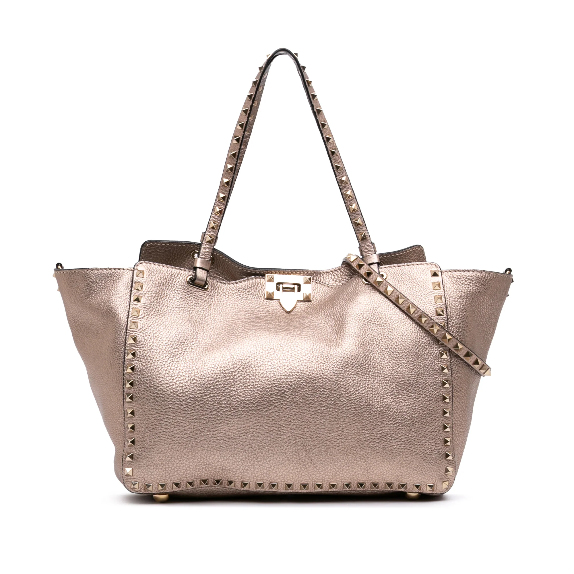 Rockstud Tote Pebbled Leather Medium