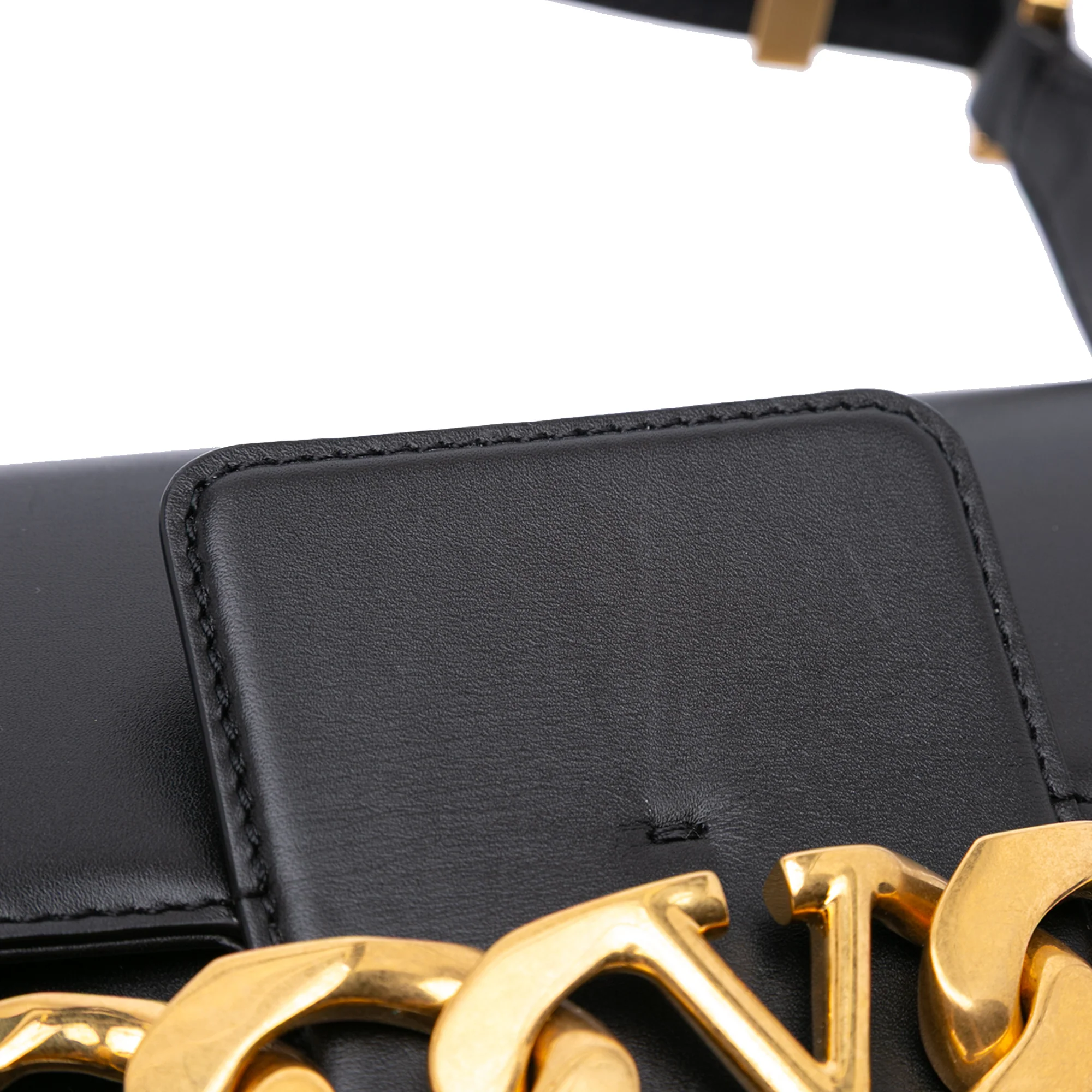 VLogo Chain Flap Shoulder Bag Leather Medium - Image 7