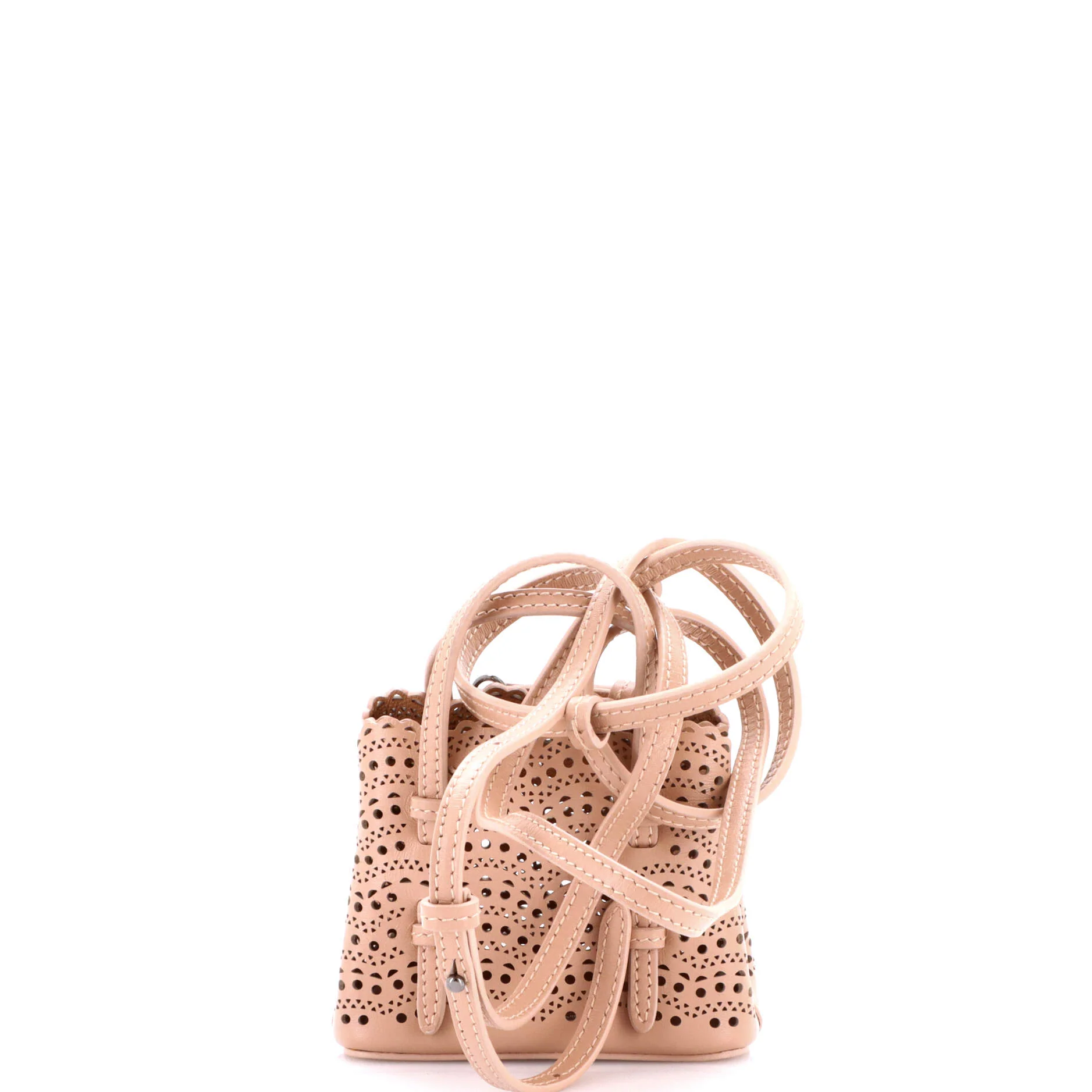 Mina Tote Laser Cut Leather Mini - Image 3