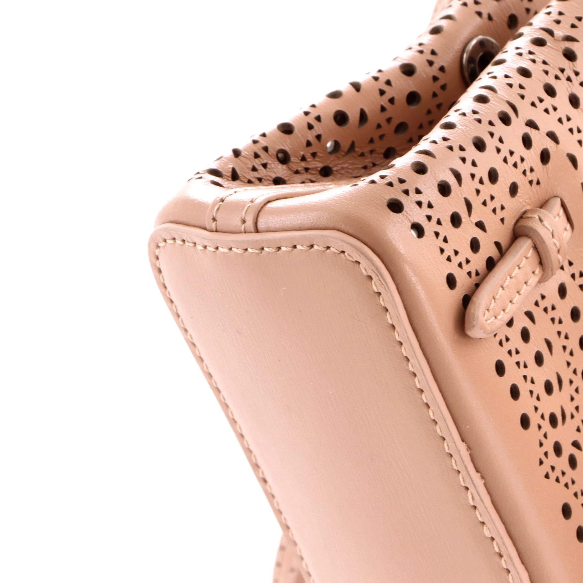 Mina Tote Laser Cut Leather Mini - Image 6