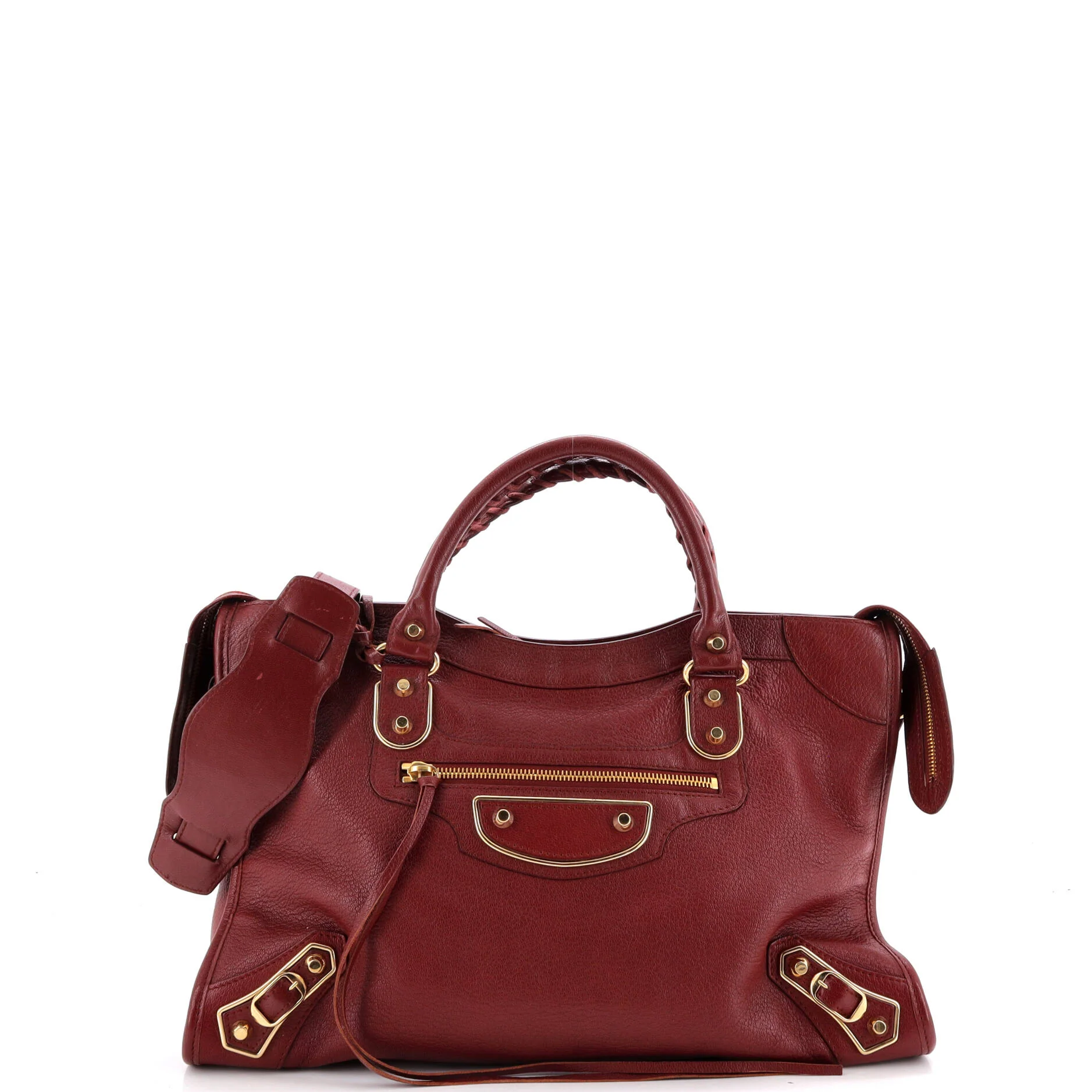 City Classic Metallic Edge Bag Leather Medium