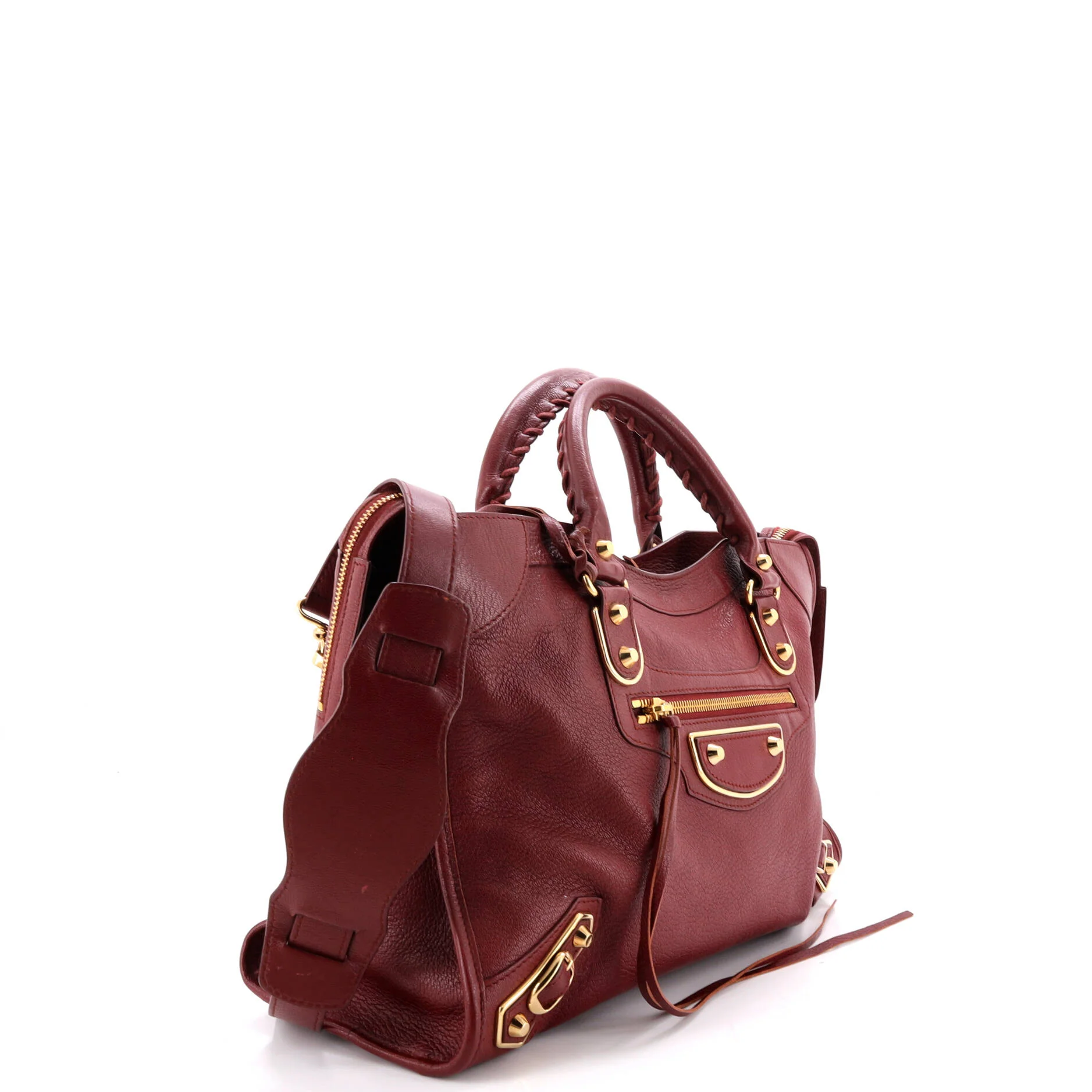 City Classic Metallic Edge Bag Leather Medium - Image 3