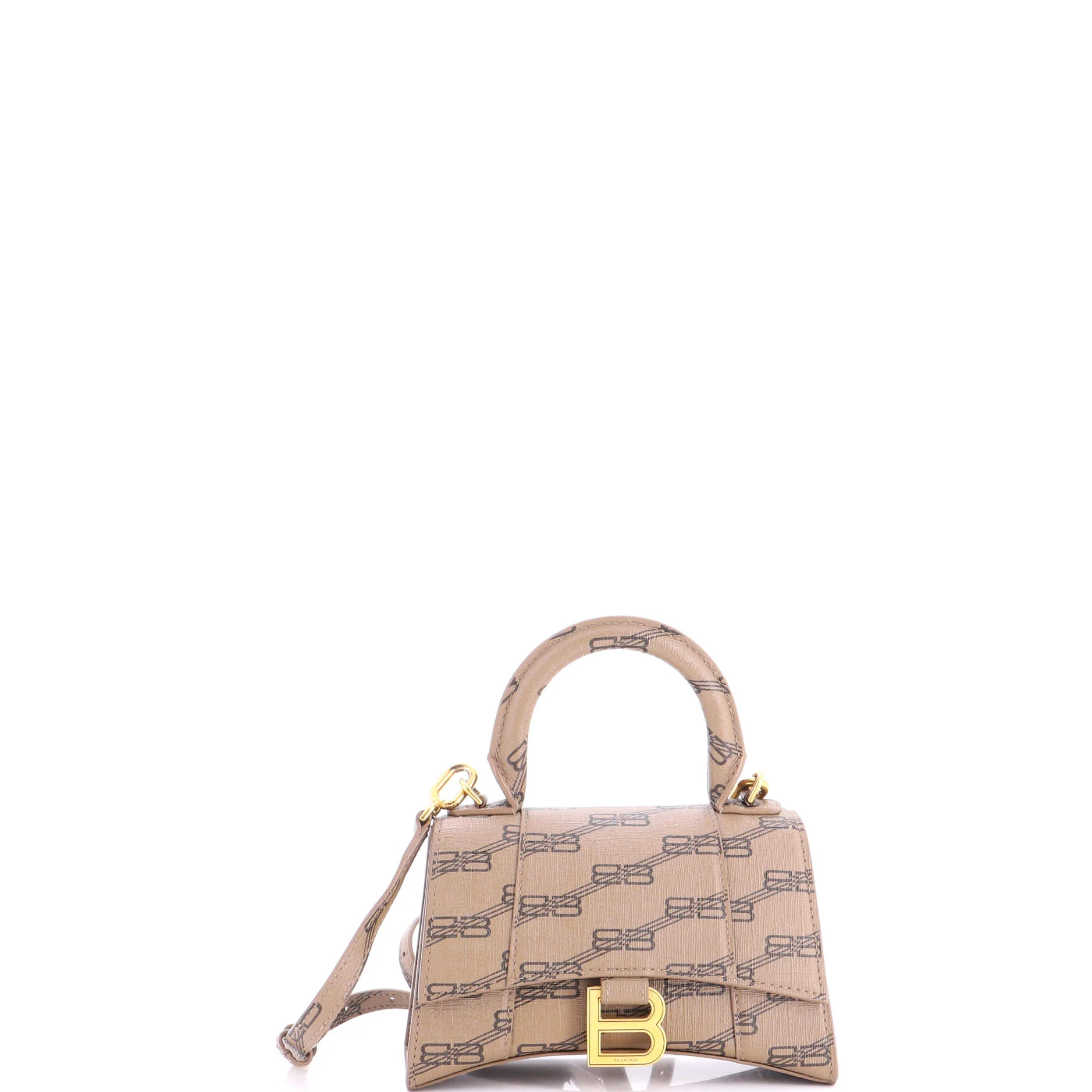 Hourglass Top Handle Bag BB Coated Canvas XS
