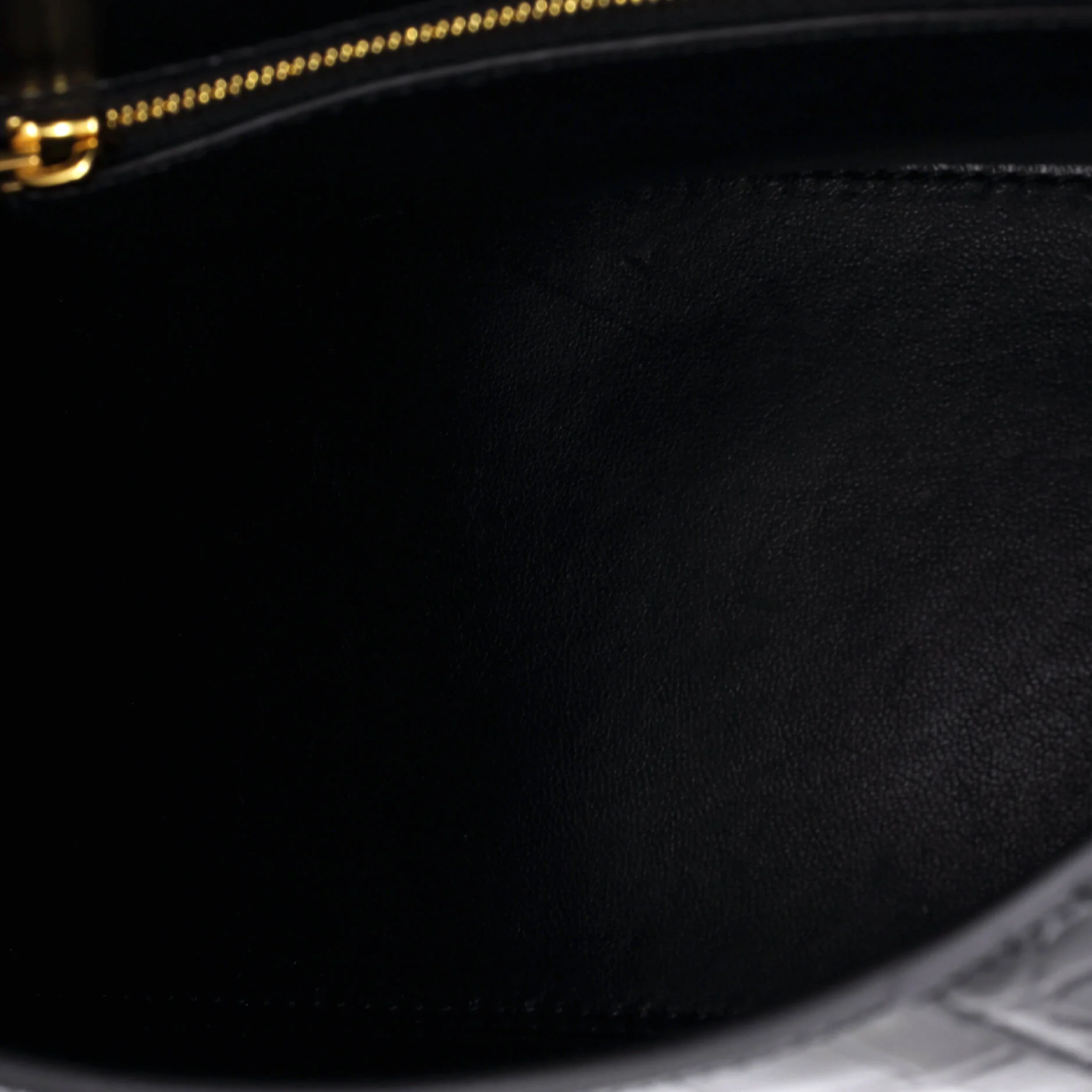 Hourglass Top Handle Bag Crocodile Embossed Leather Small - Image 5