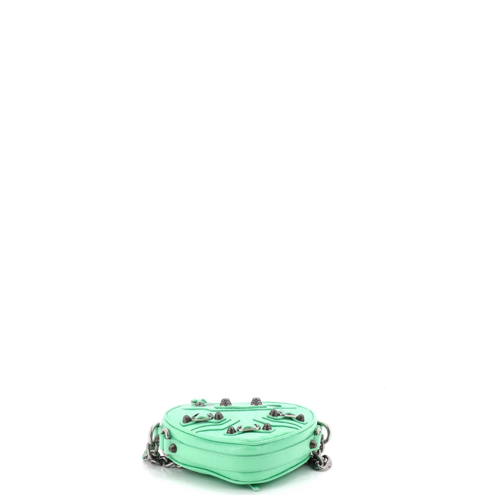 Le Cagole Giant Studs Heart Chain Bag Leather Mini - Image 4