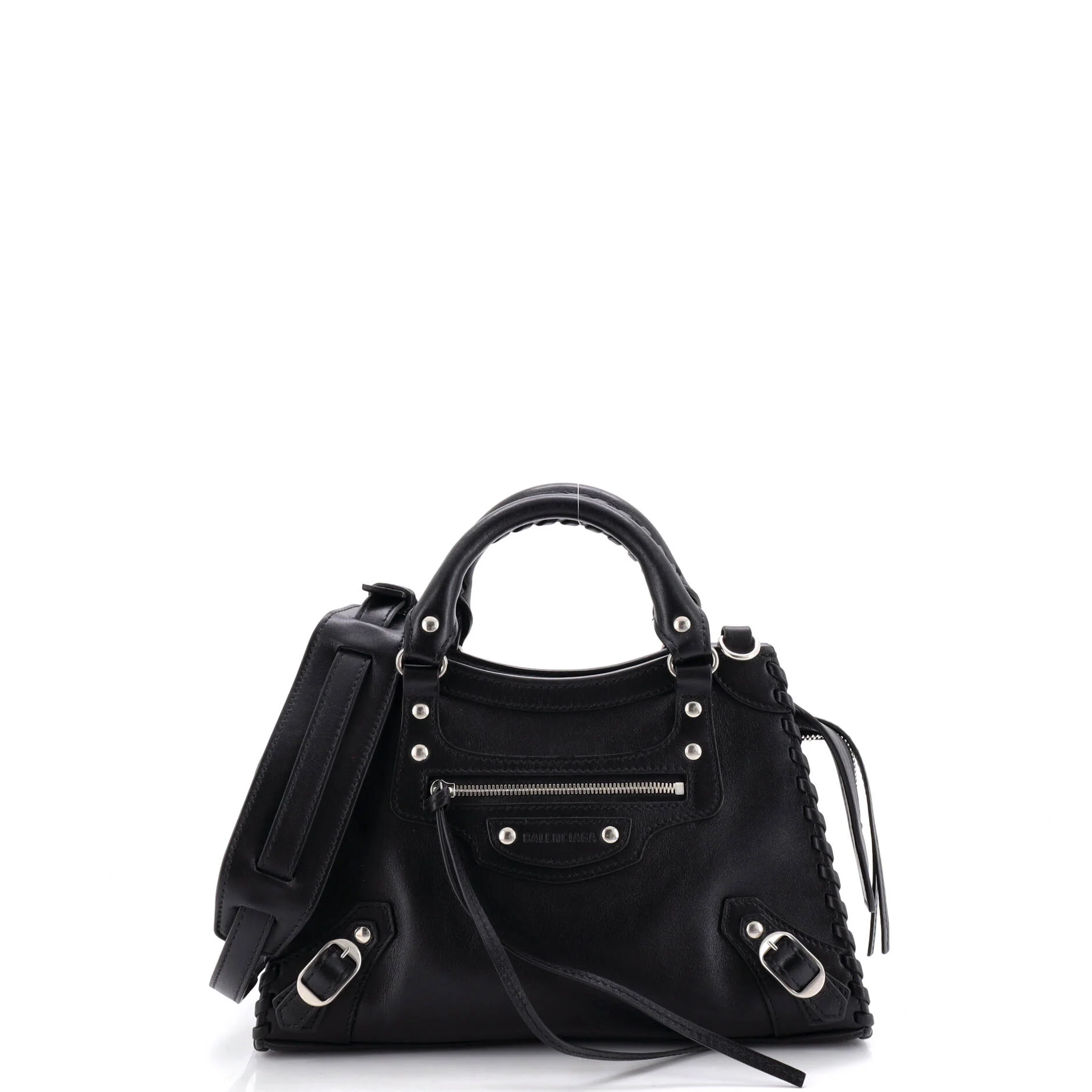 Neo Classic City Bag Leather with Whipstitch Detail XS