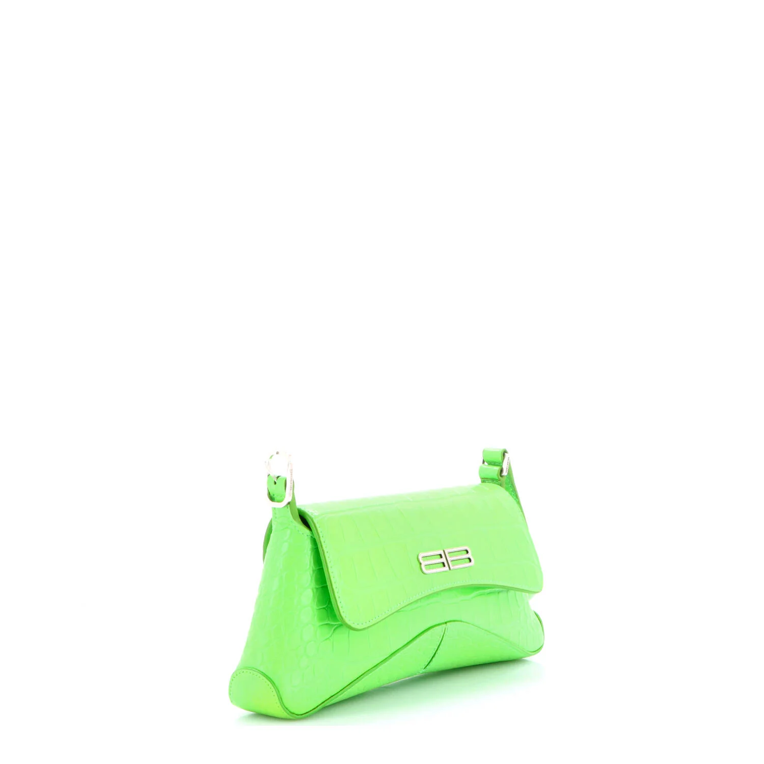 XX Flap Street Shoulder Bag Crocodile Embossed Leather Medium - Image 2