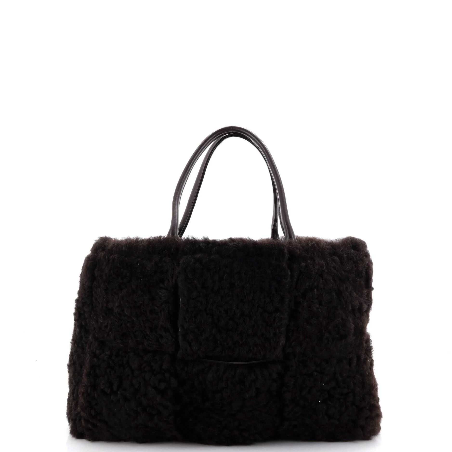 Arco Tote Intrecciato Shearling Small