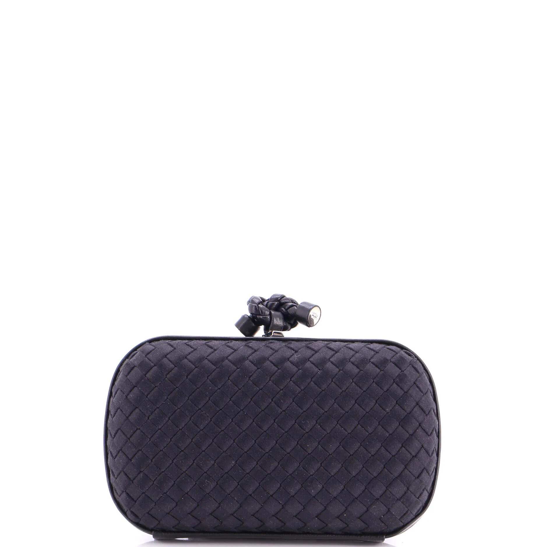 Box Knot Clutch Intrecciato Satin Small