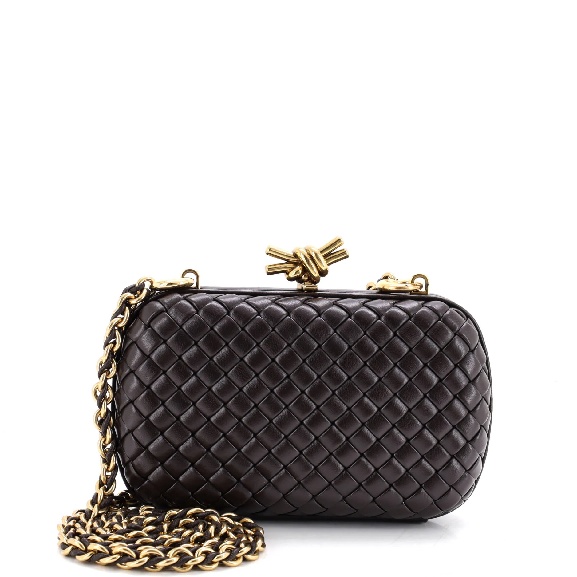 Box Knot Clutch NM Intrecciato Nappa Small