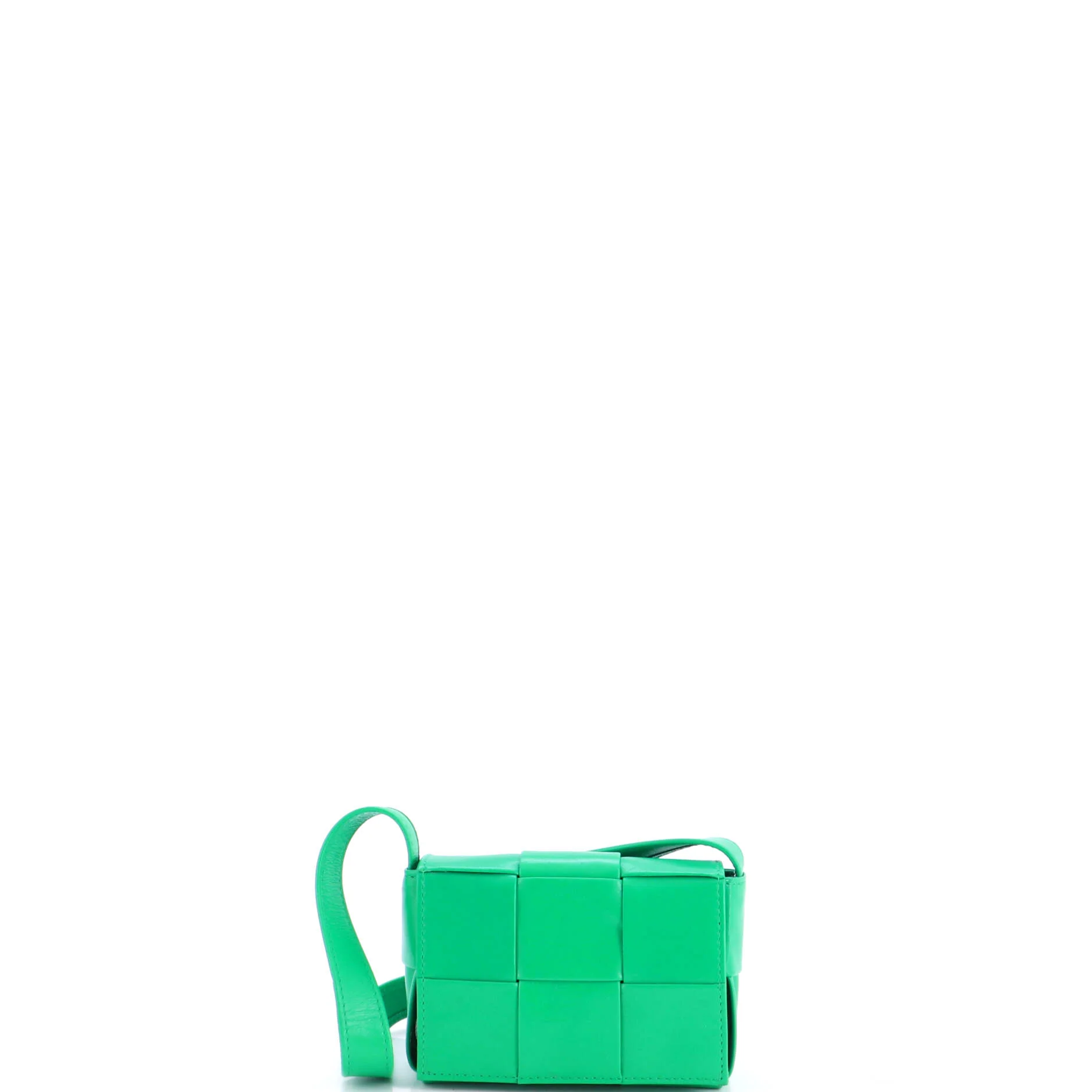 Cassette Crossbody Bag Maxi Intrecciato Leather Candy