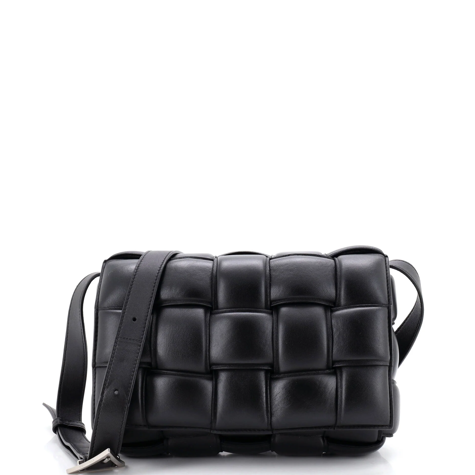 Cassette Crossbody Bag Padded Maxi Intrecciato Leather