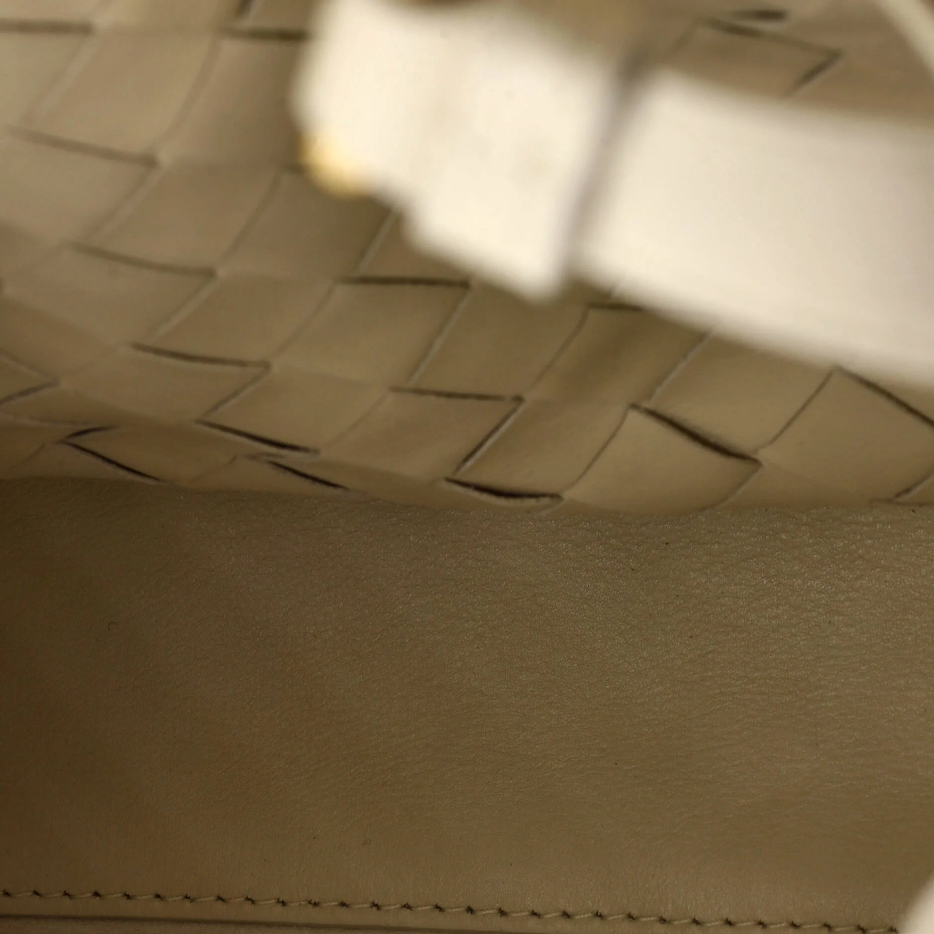 Ciao Ciao Top Handle Bag Leather with Intrecciato Detail Medium - Image 5