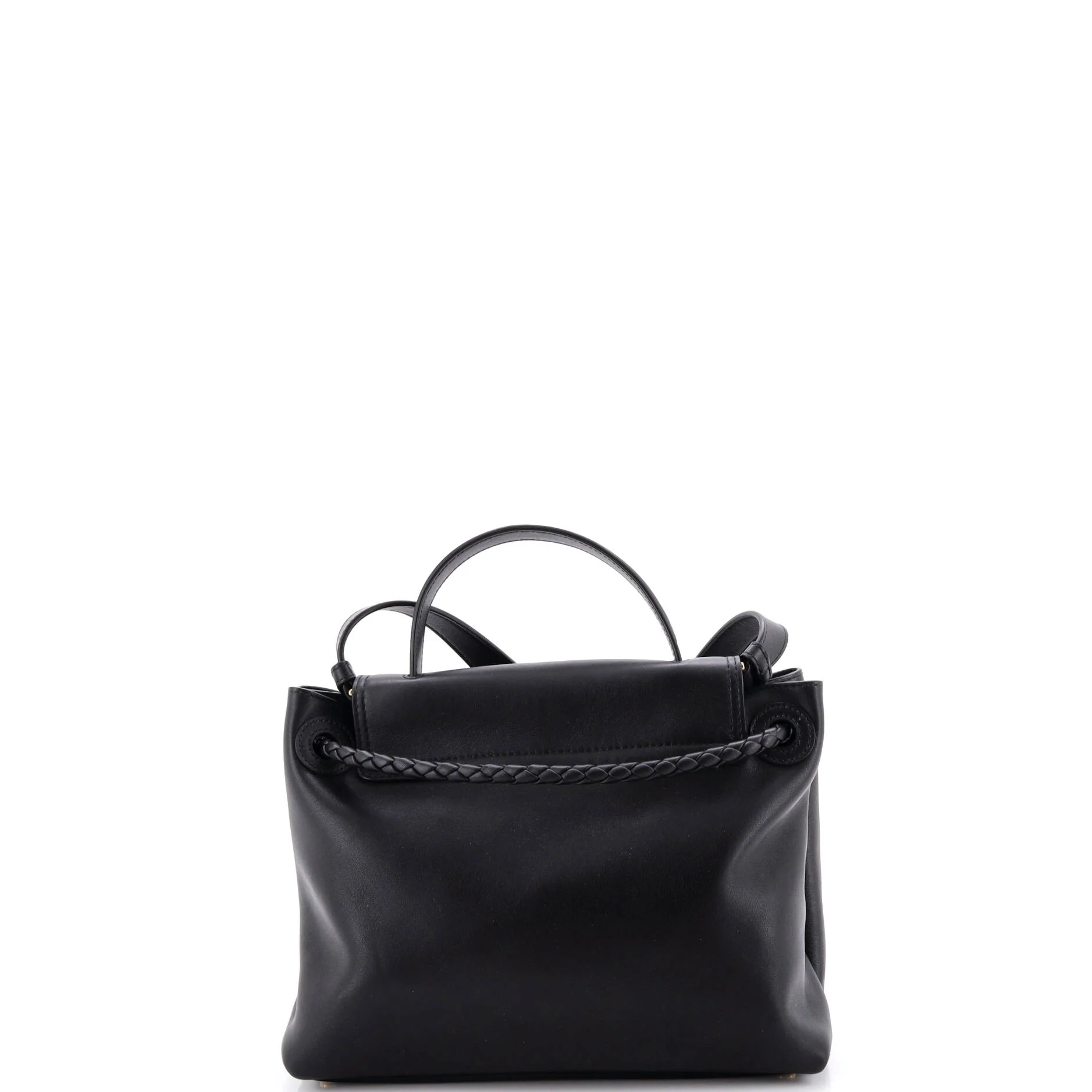 Ciao Ciao Top Handle Bag Leather with Intrecciato Detail Small - Image 3