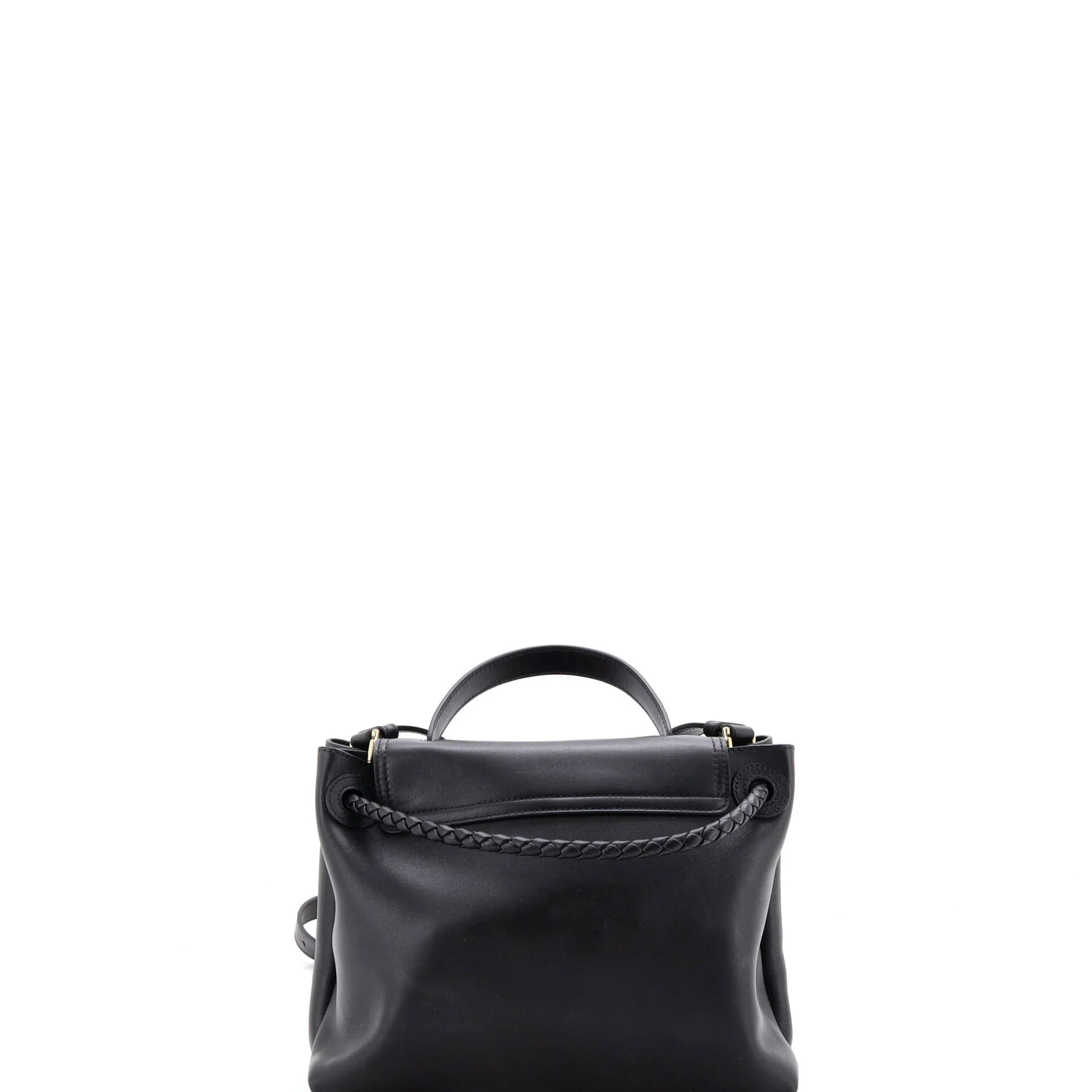 Ciao Ciao Top Handle Bag Leather with Intrecciato Detail Small - Image 3