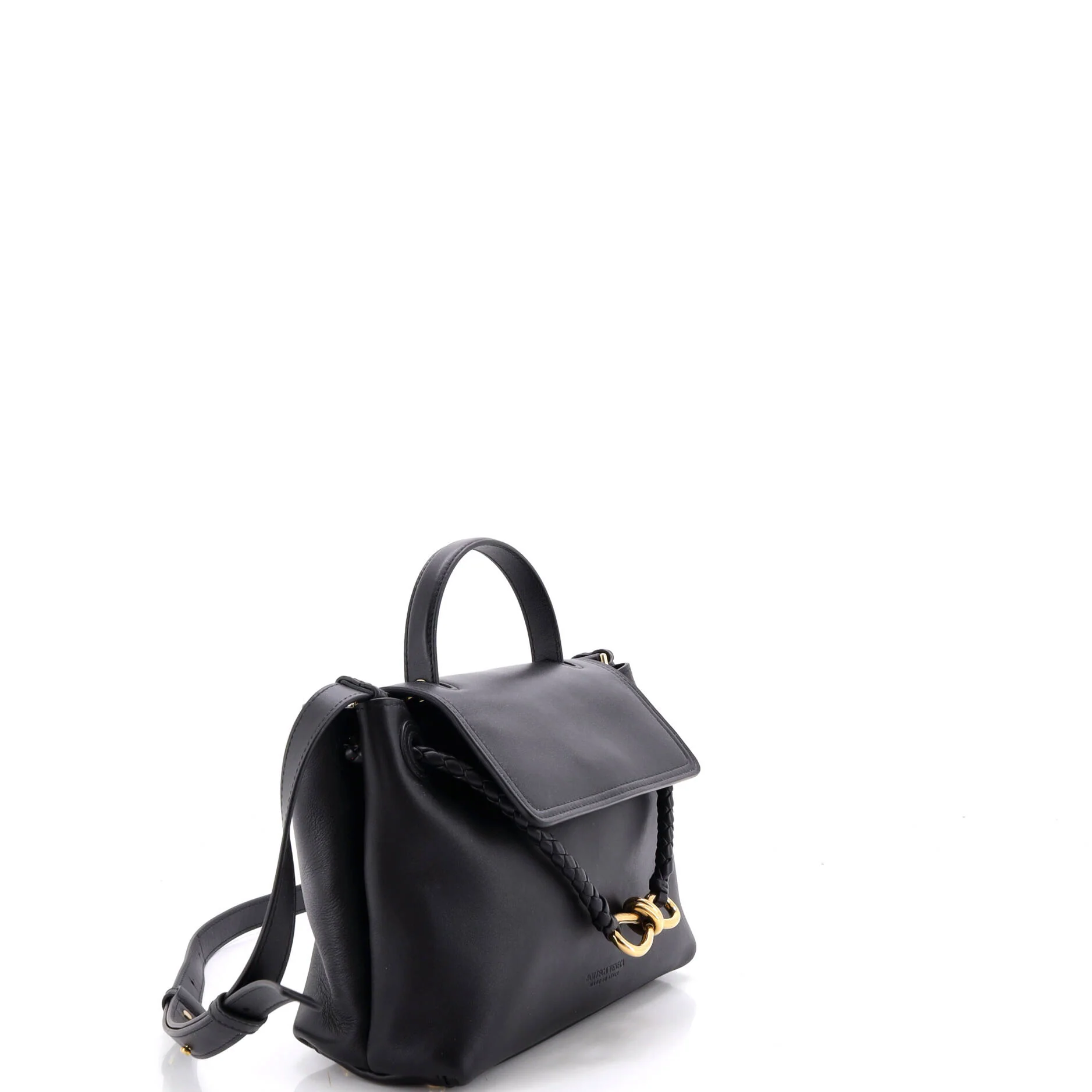 Ciao Ciao Top Handle Bag Leather with Intrecciato Detail Small - Image 2