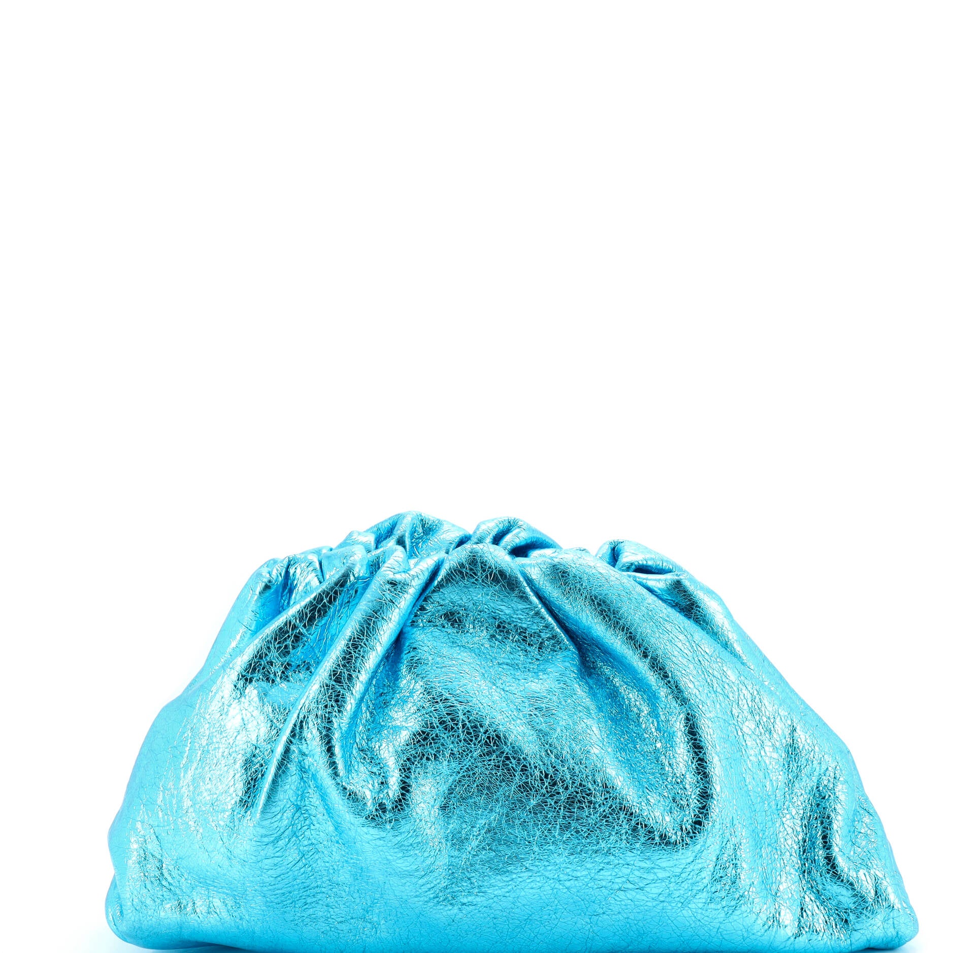 The Pouch Crinkled Metallic Leather