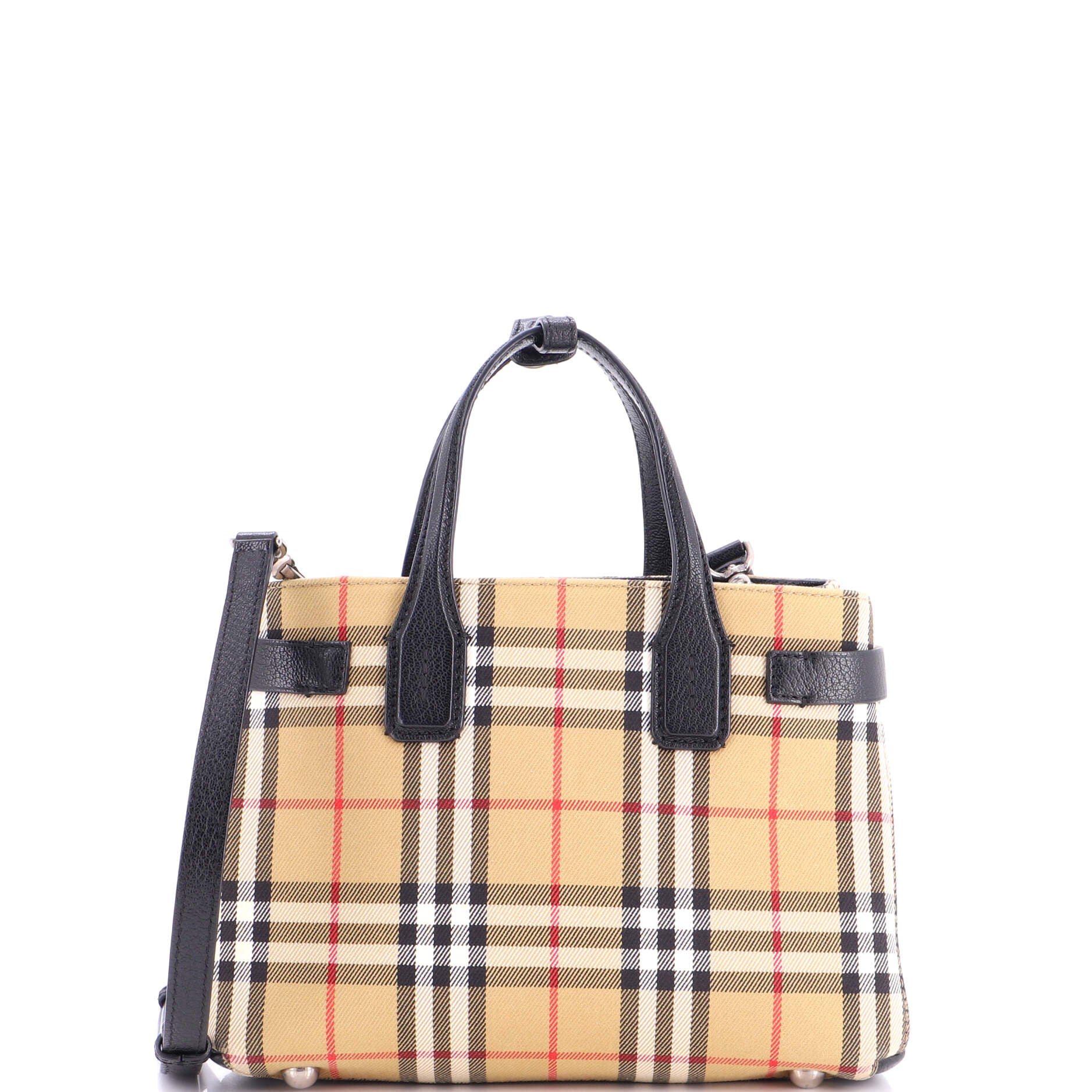 Banner Tote Vintage Check Canvas Small